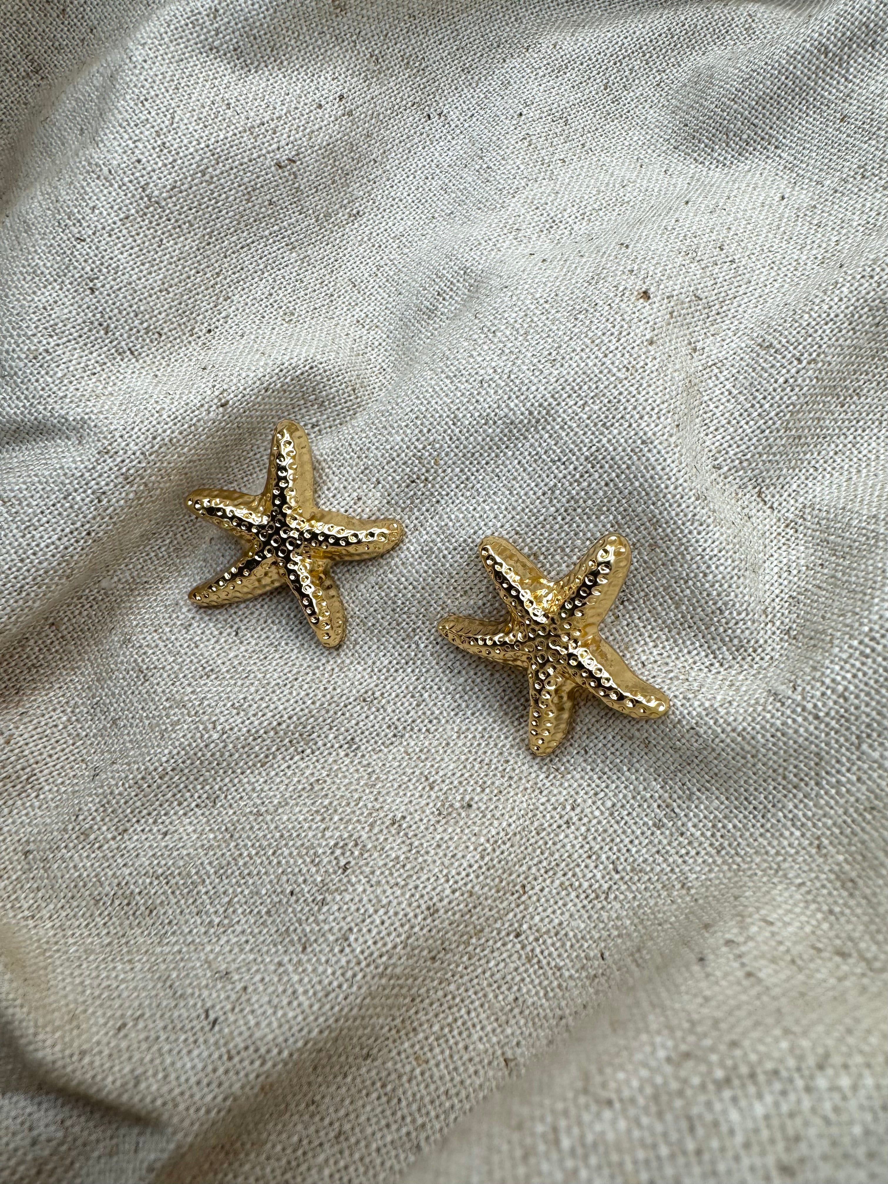 Golden Starfish Earrings M5