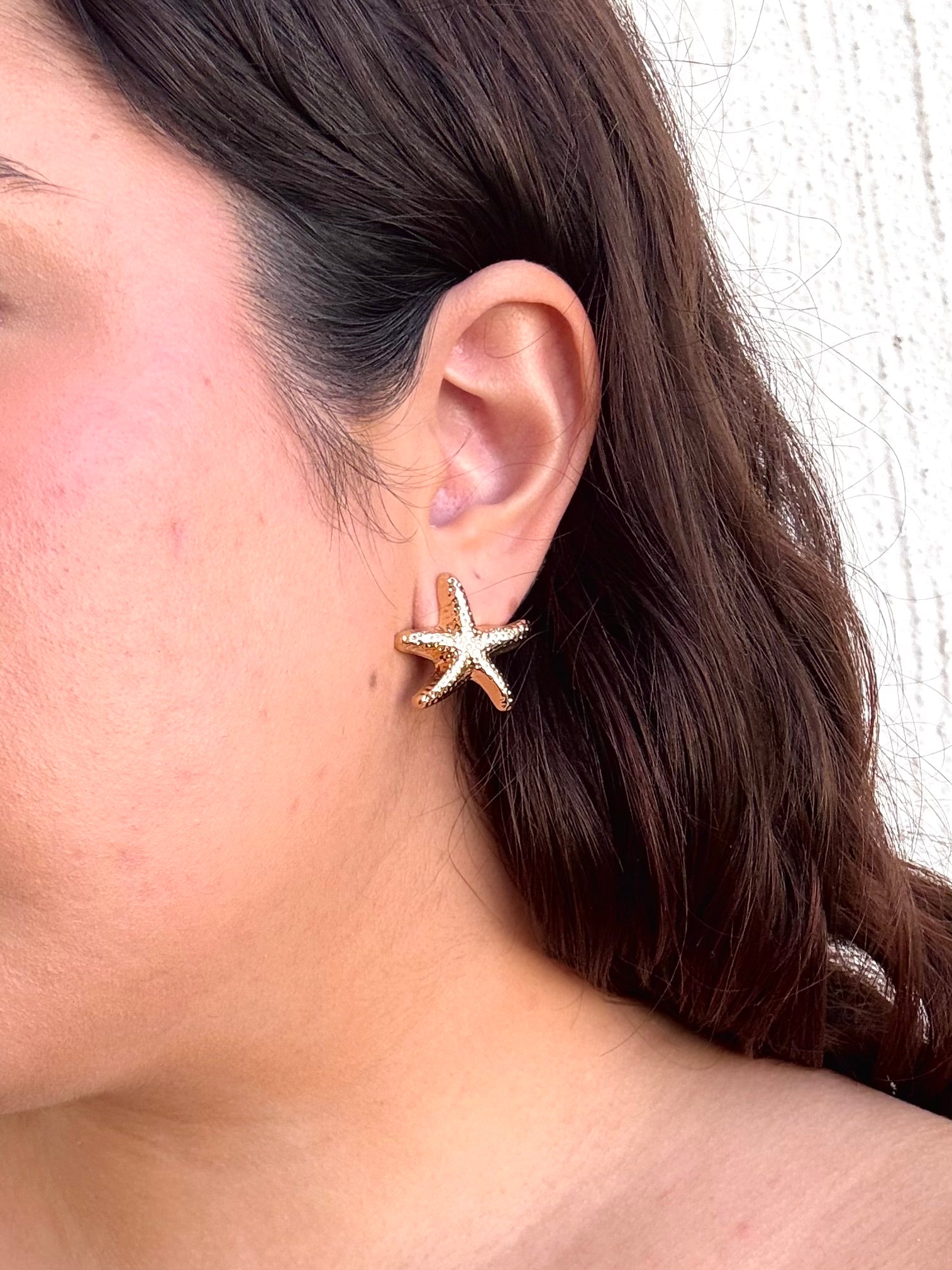 Aretes Estrella de Mar Doradas M5