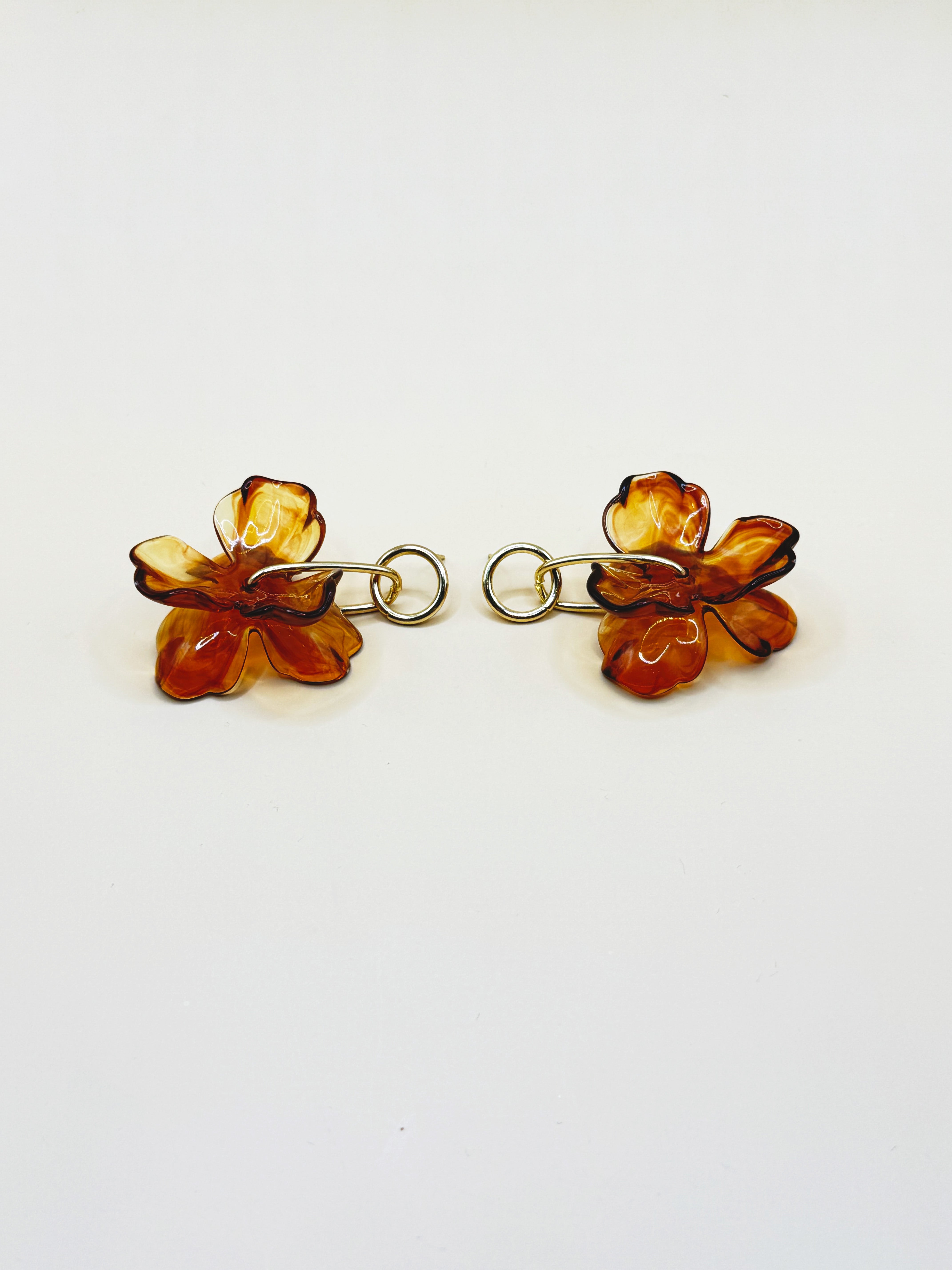 Aretes Flores Cafés N125