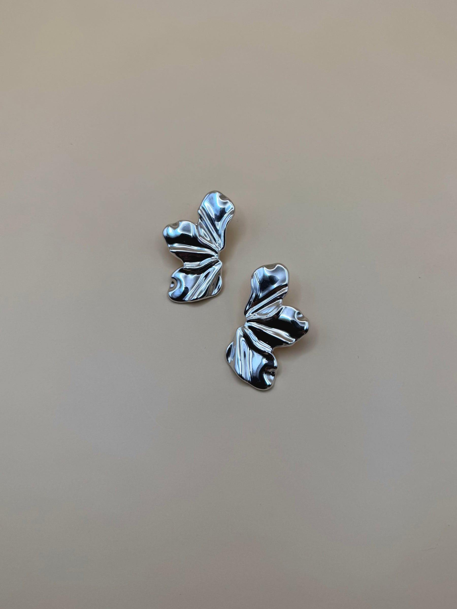 Aretes Hoja Plateada M7