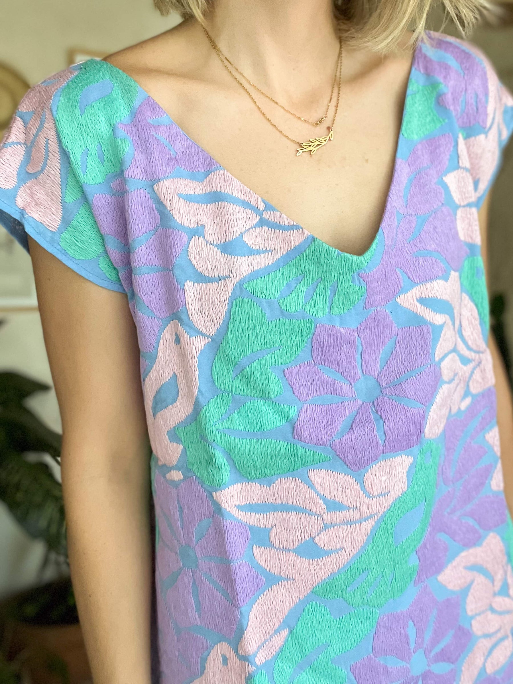 Jalapa V Blue / Lilac Blouse