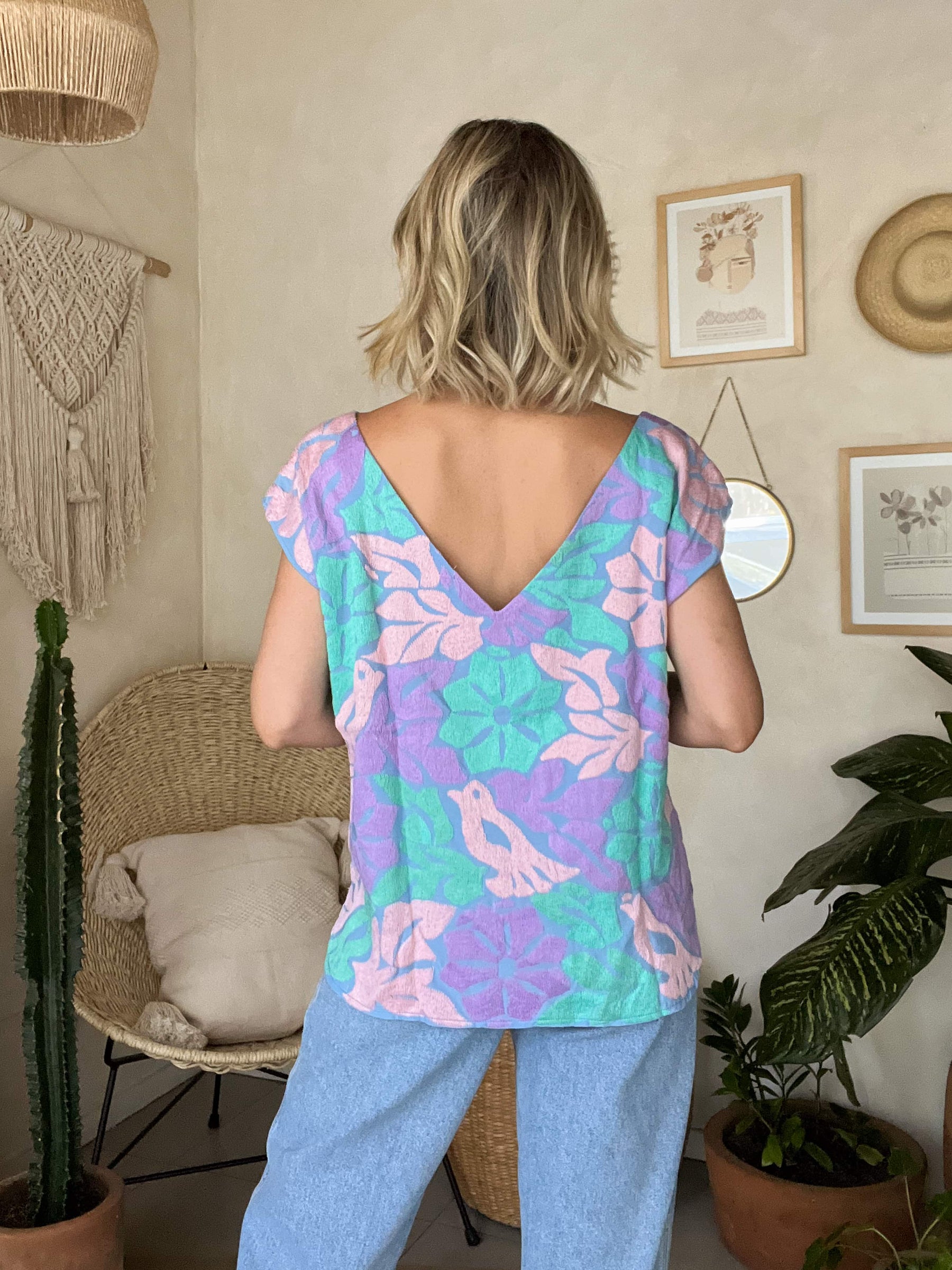 Jalapa V Blue / Lilac Blouse
