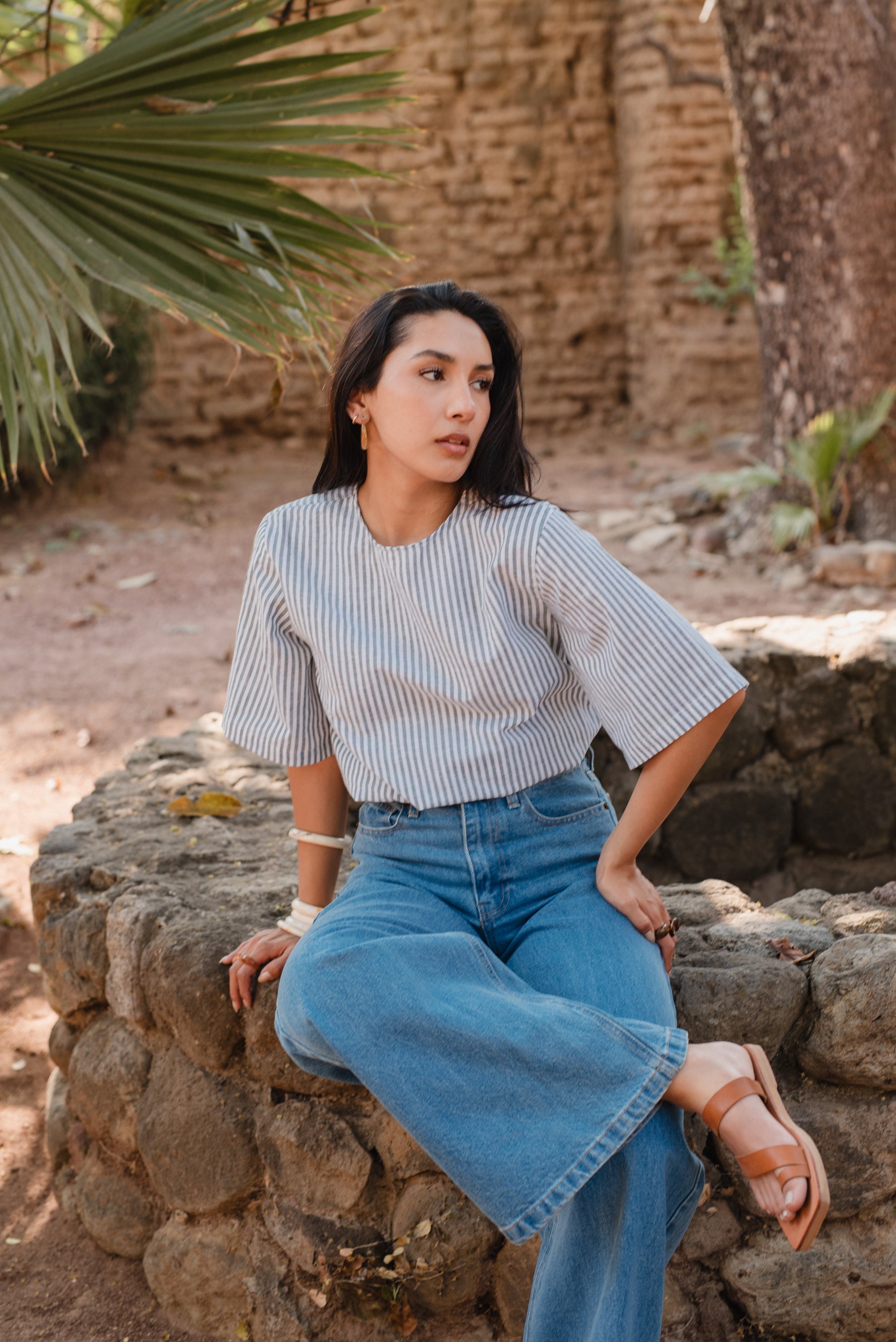Blusa Bee Líneas Verdes