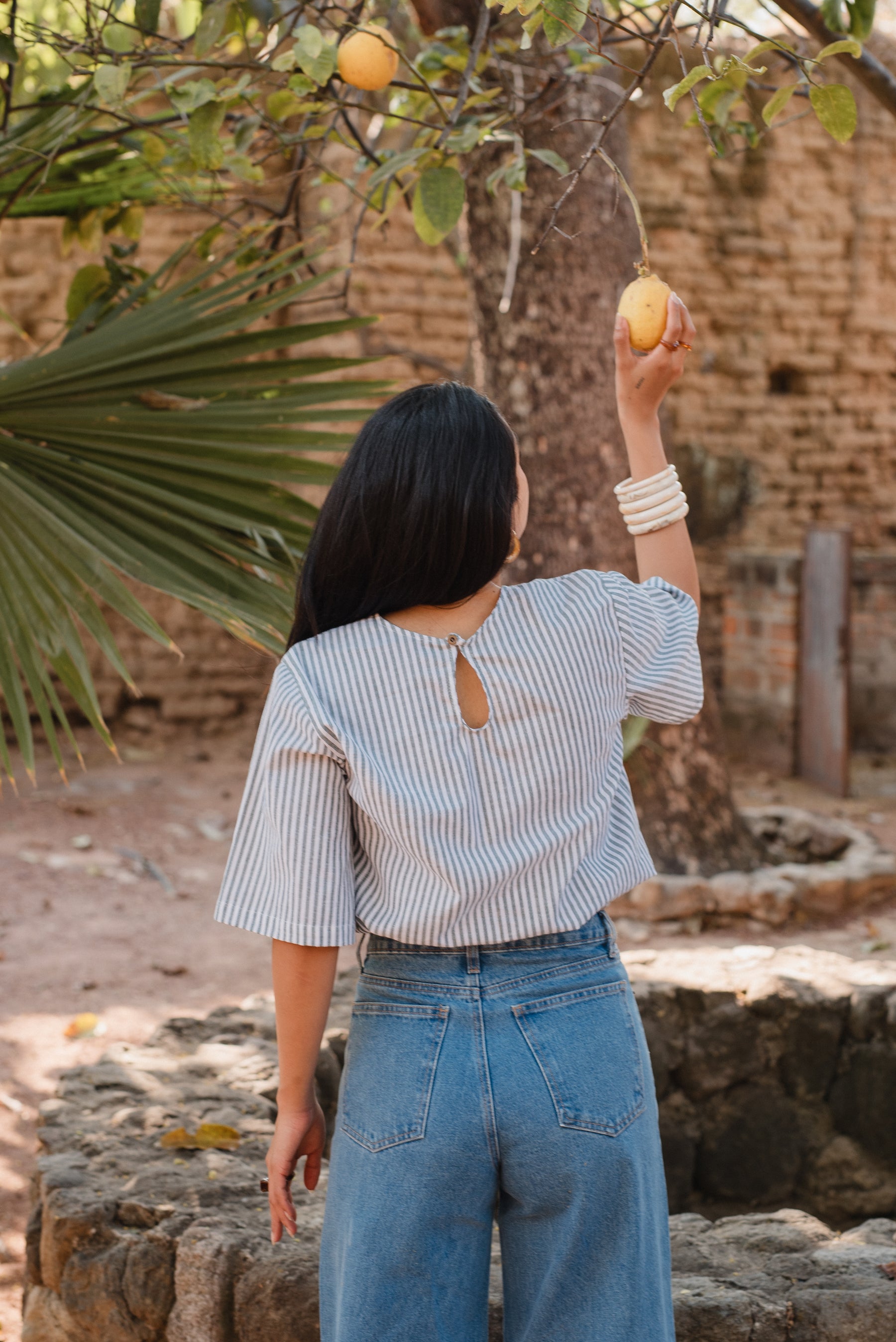 Blusa Bee Líneas Verdes
