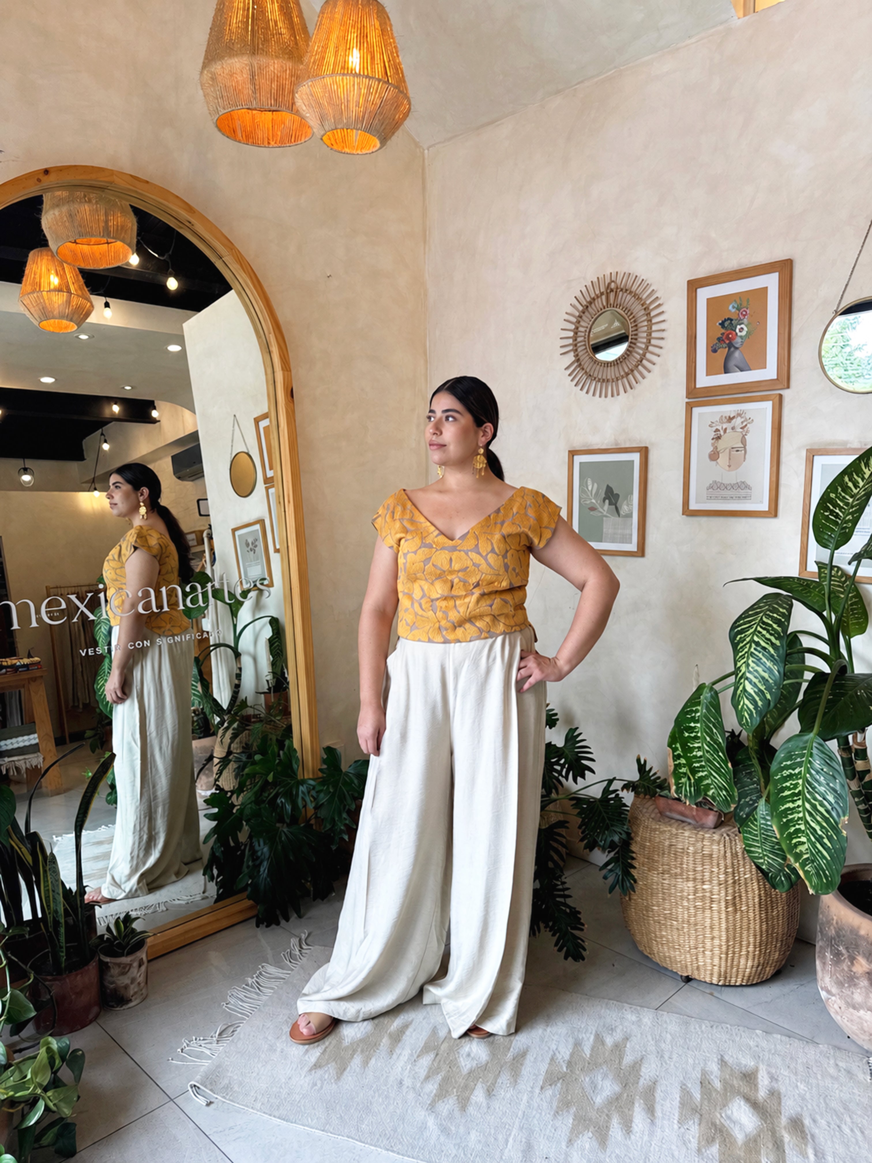 Purple Jalapa V-Neck Blouse