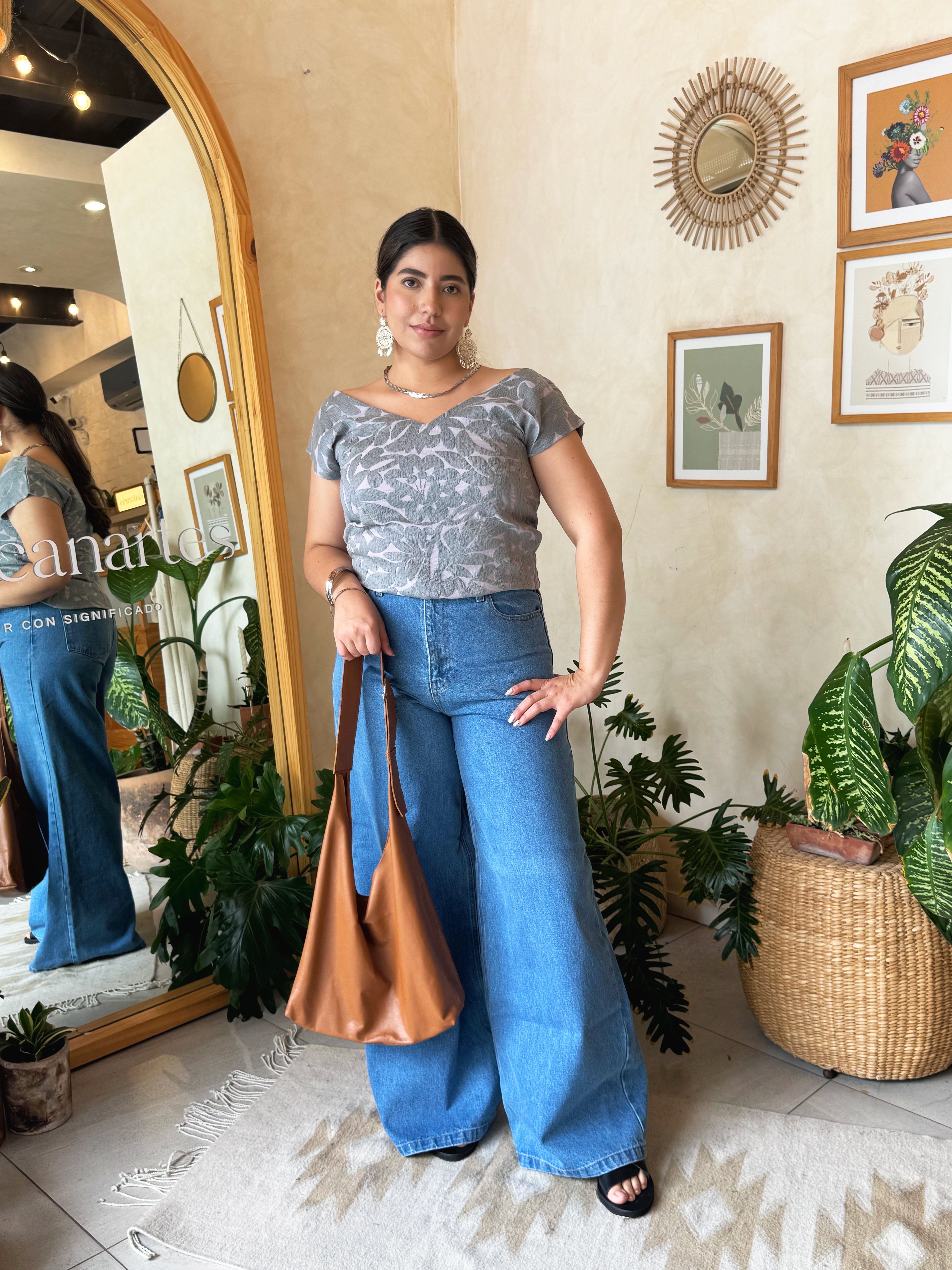 Purple Jalapa V-Neck Blouse