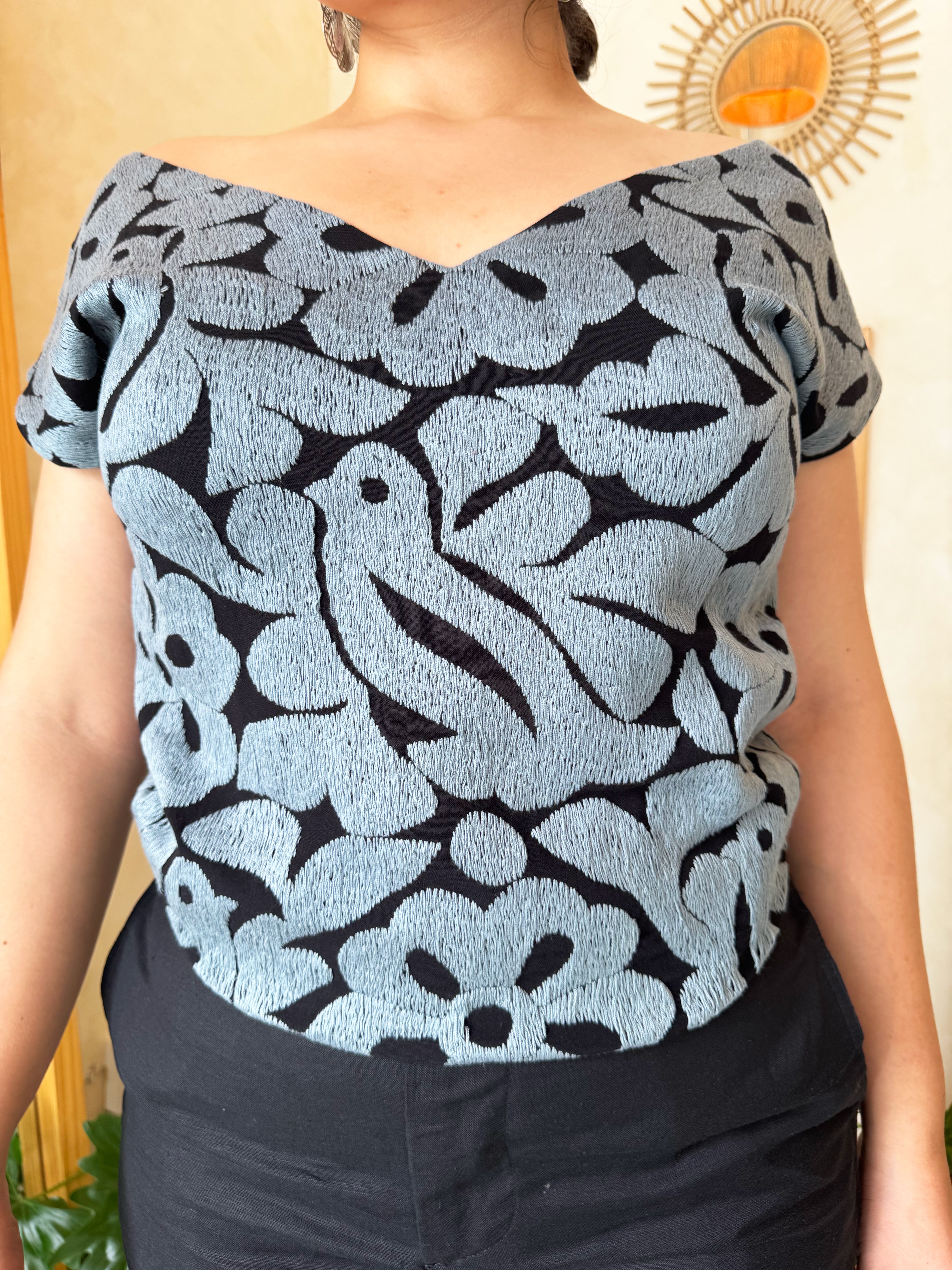 Purple Jalapa V-Neck Blouse