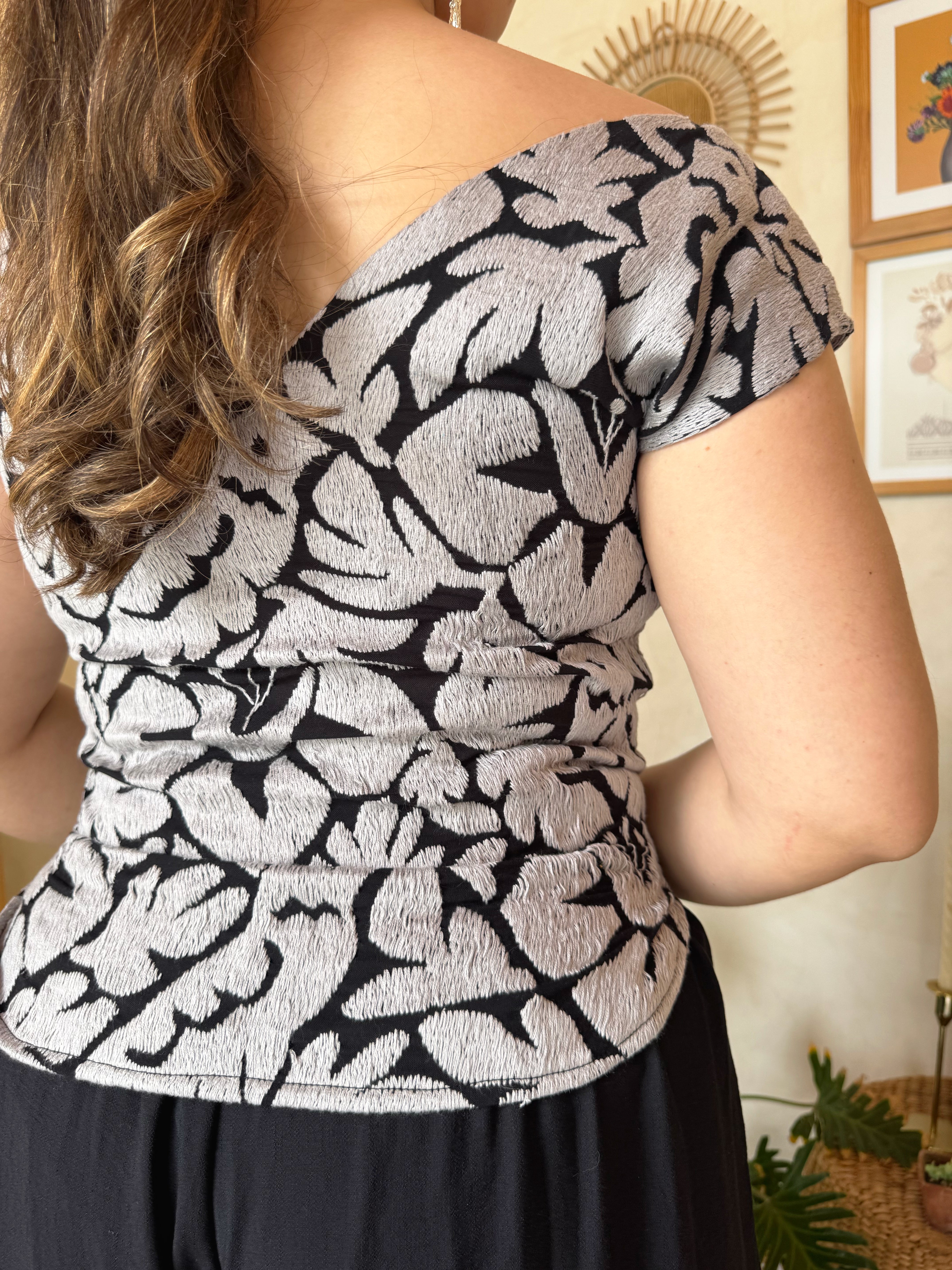 Purple Jalapa V-Neck Blouse