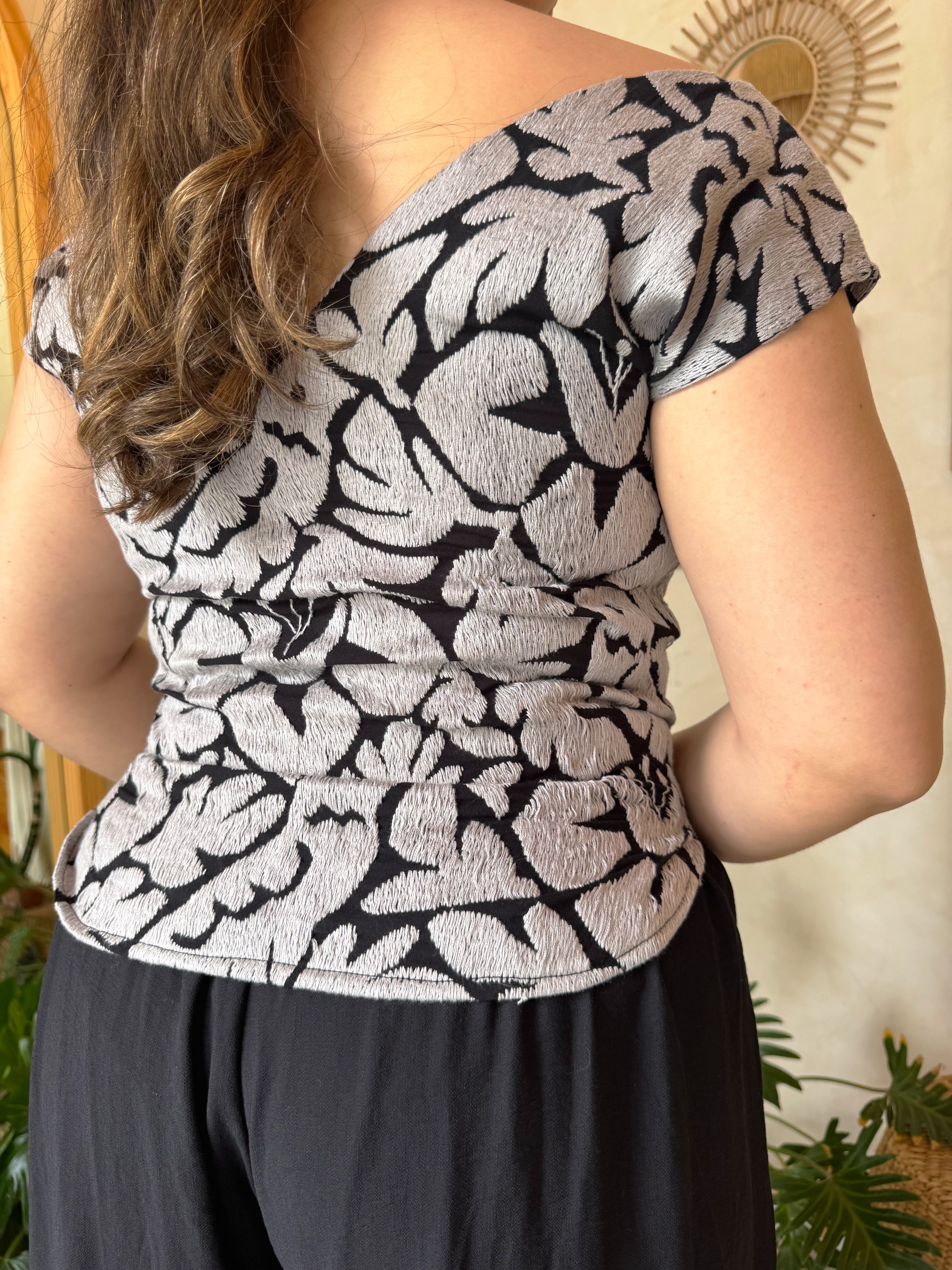 Purple Jalapa V-Neck Blouse