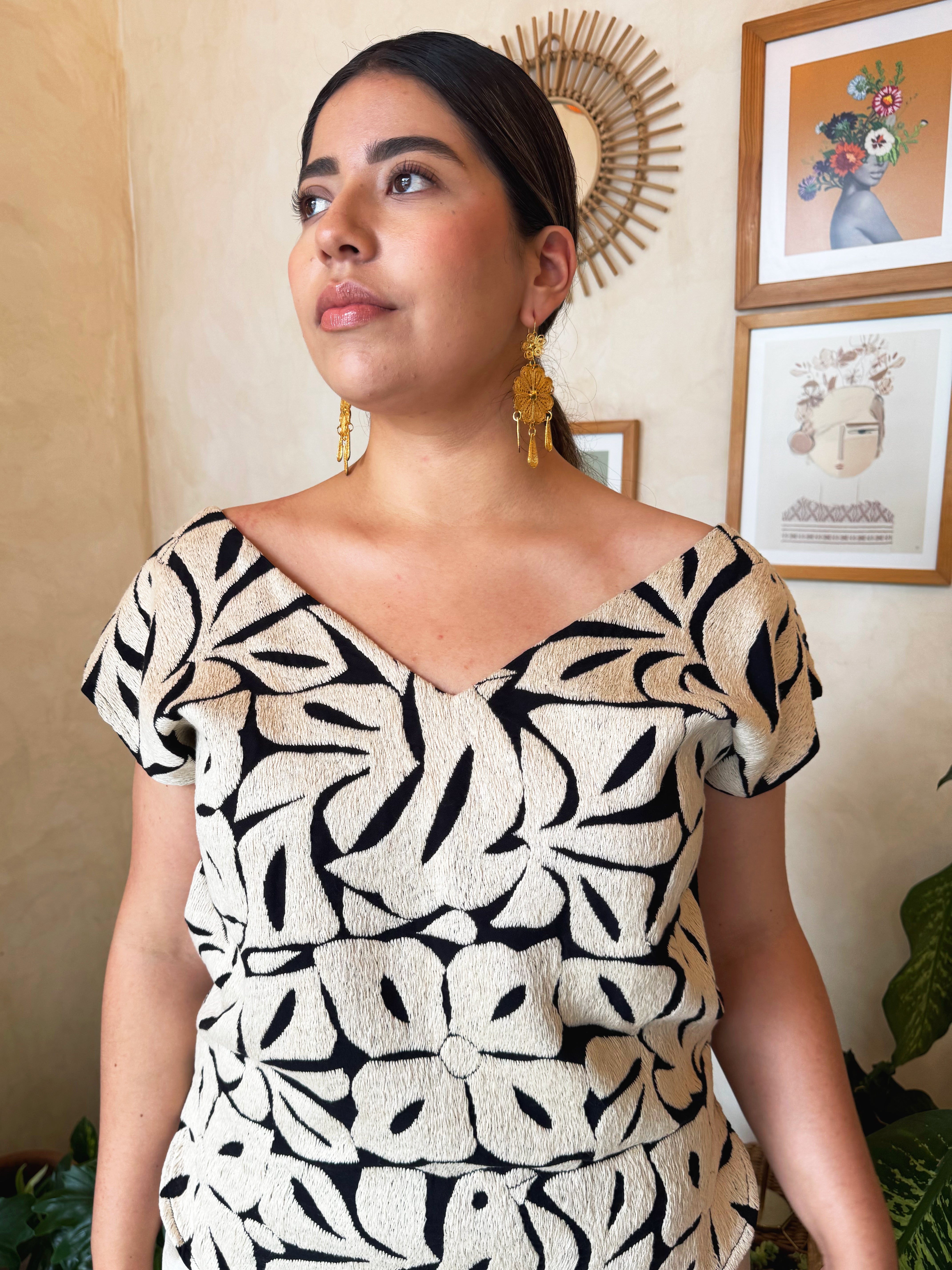 Purple Jalapa V-Neck Blouse