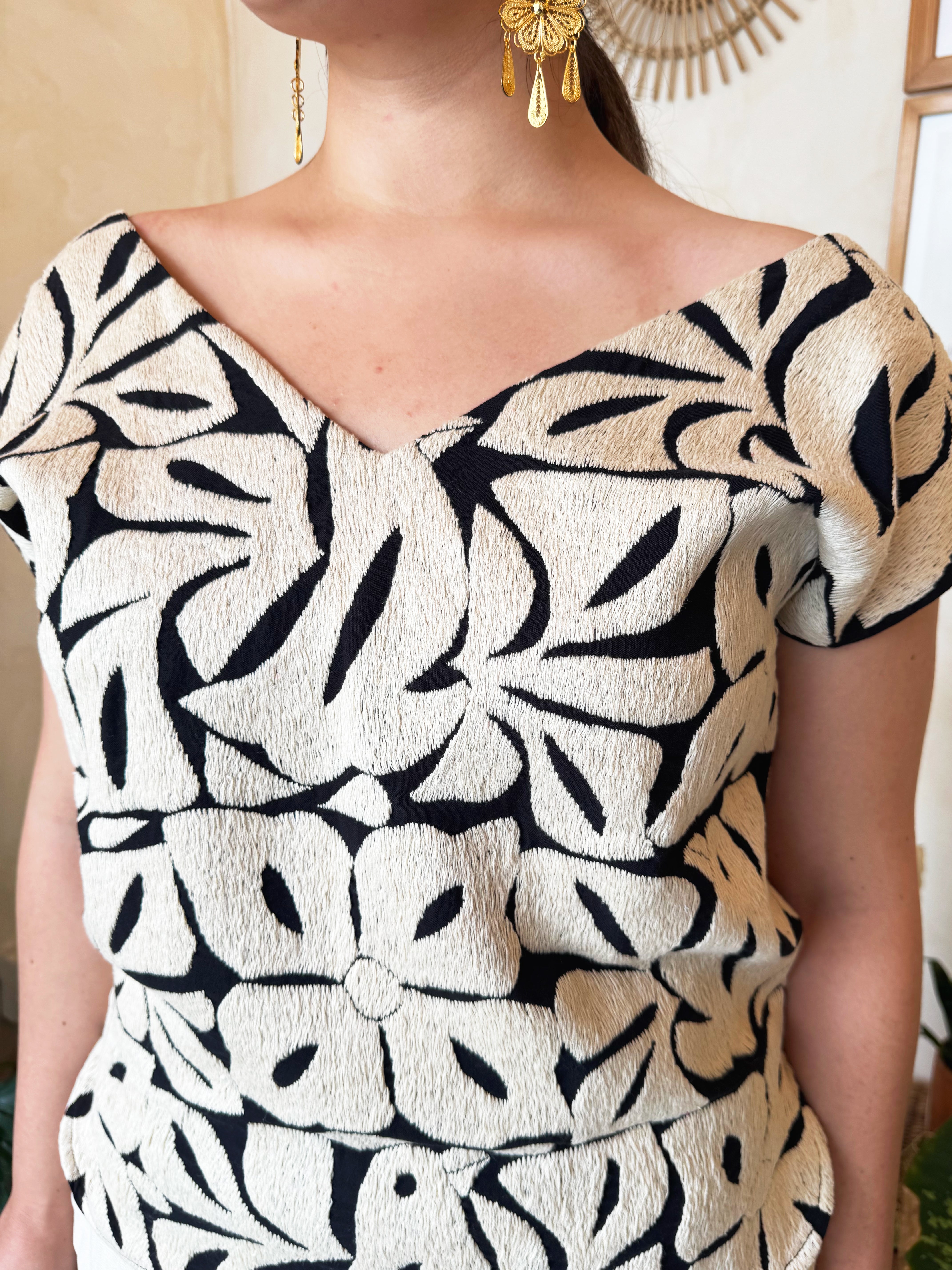 Purple Jalapa V-Neck Blouse