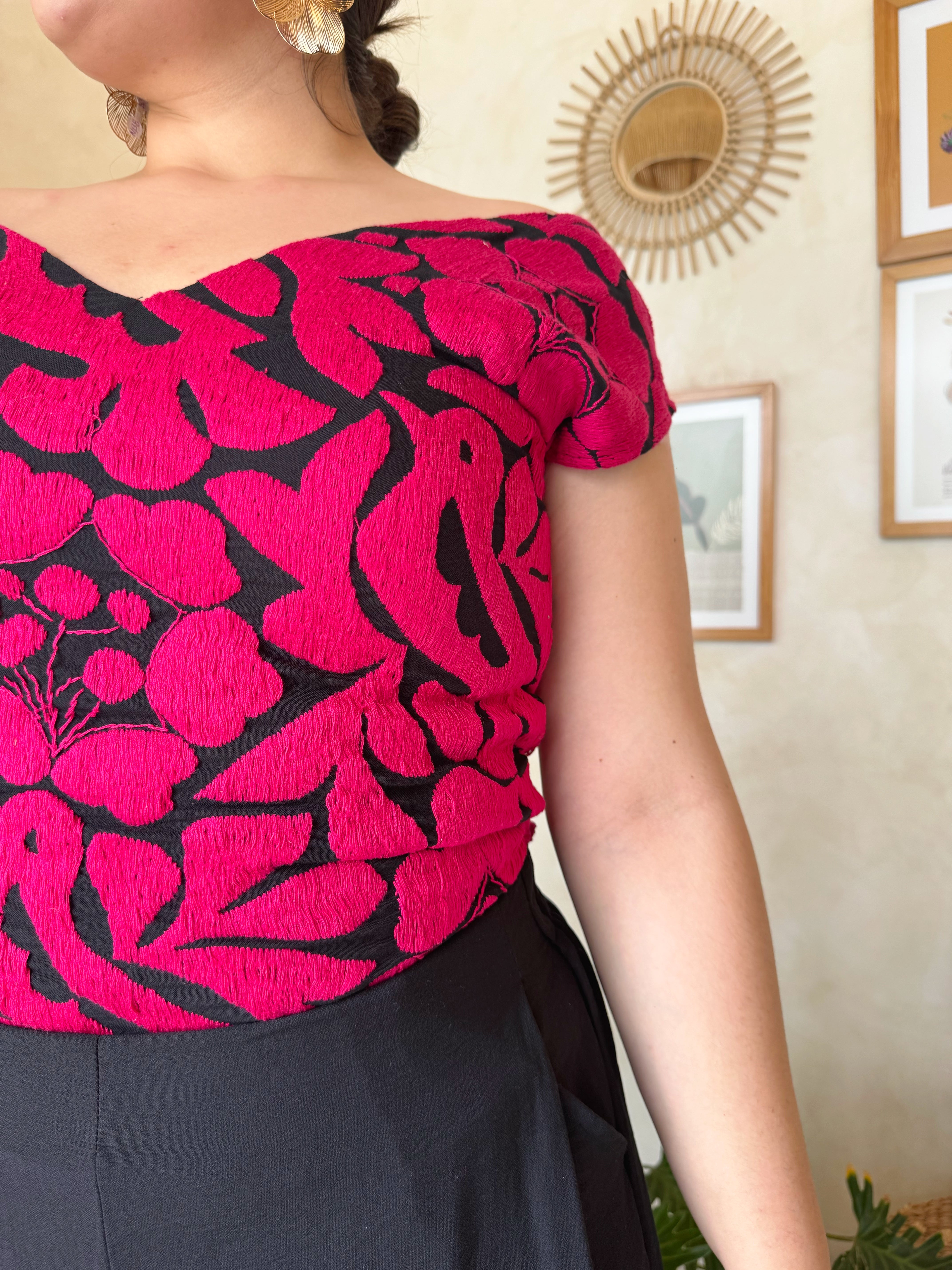 Purple Jalapa V-Neck Blouse