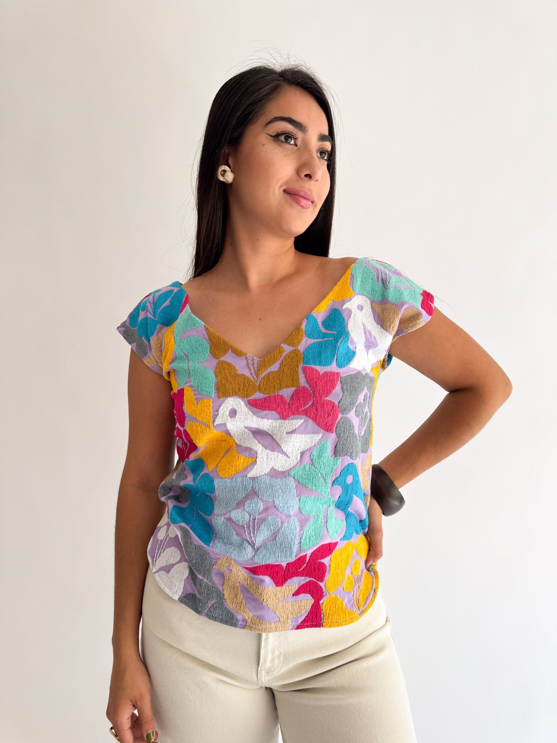Blusa Jalapa V Lila/Multicolor