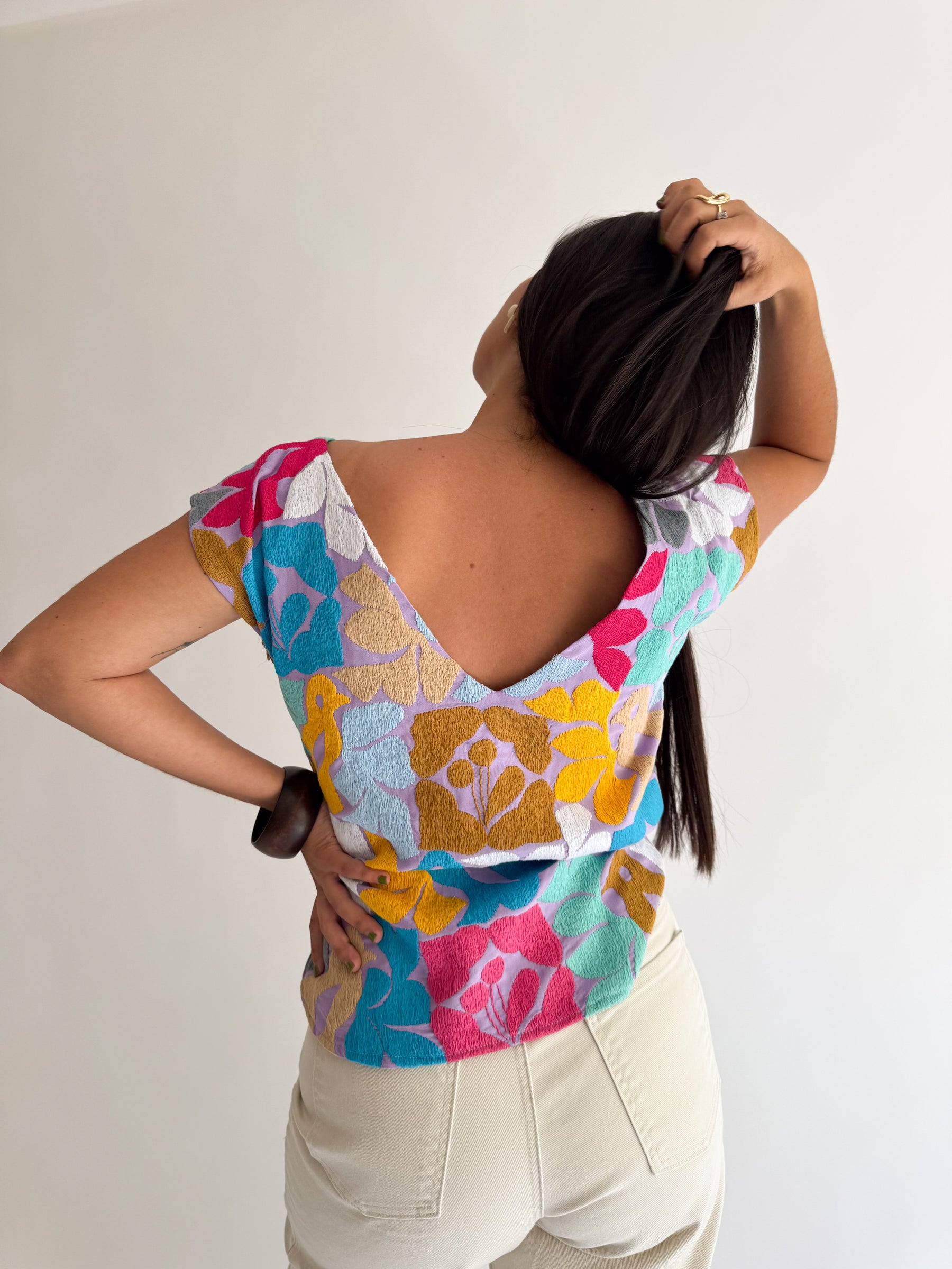 Blusa Jalapa V Lila/Multicolor