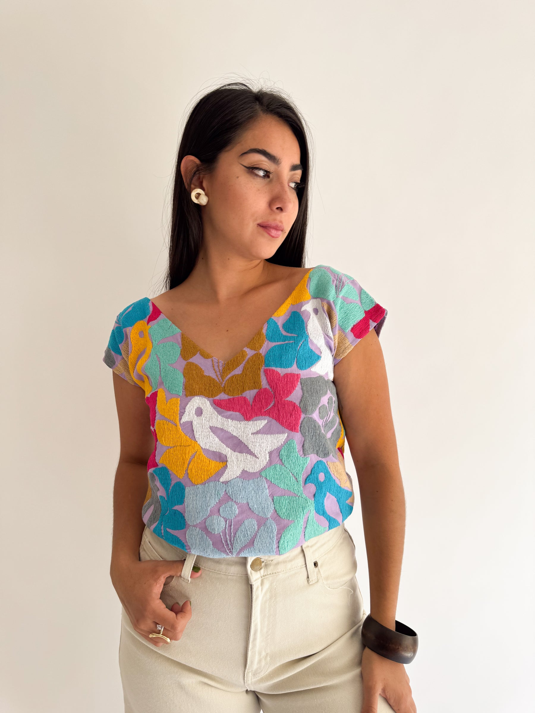 Blusa Jalapa V Lila/Multicolor