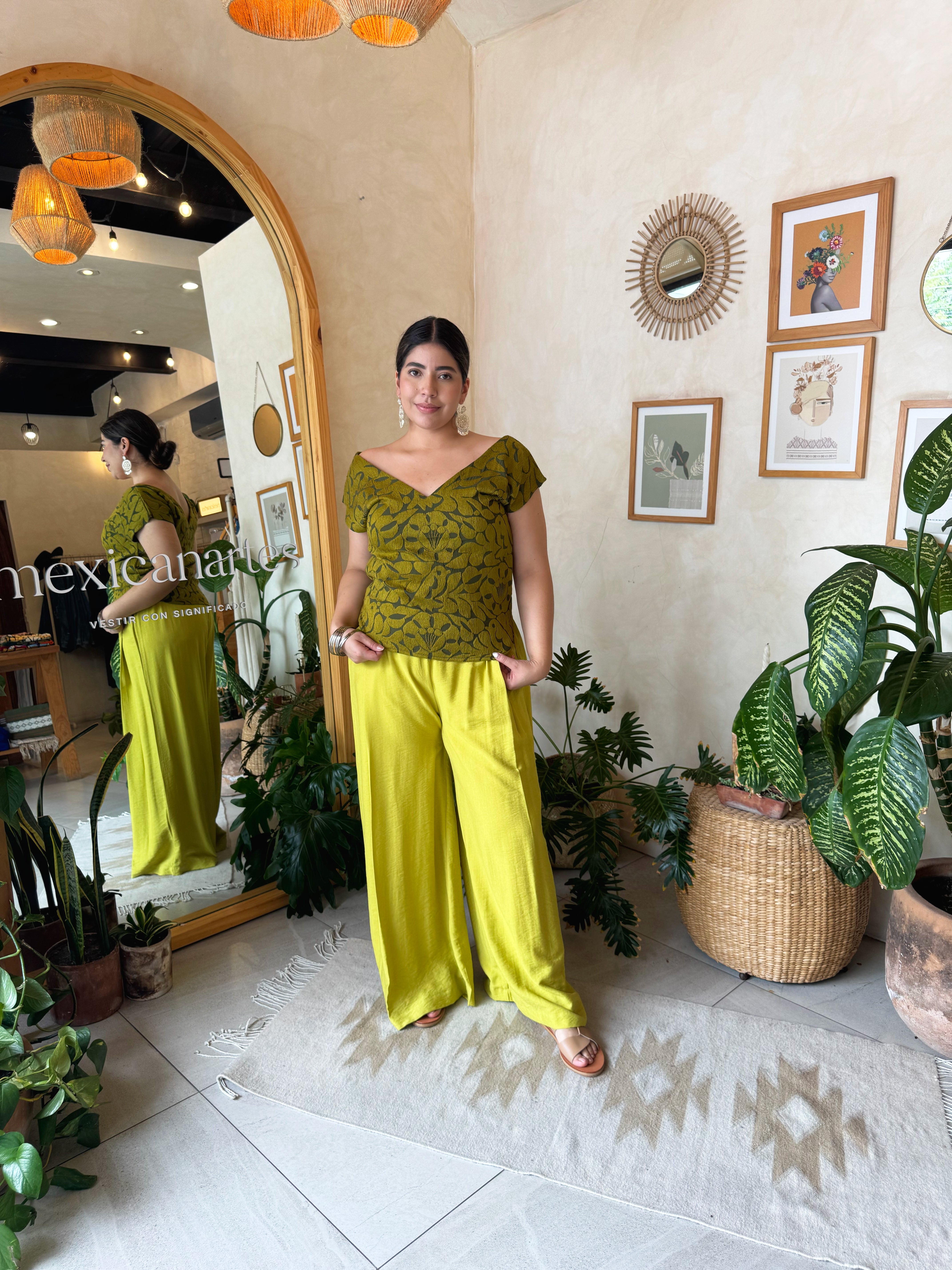 Purple Jalapa V-Neck Blouse