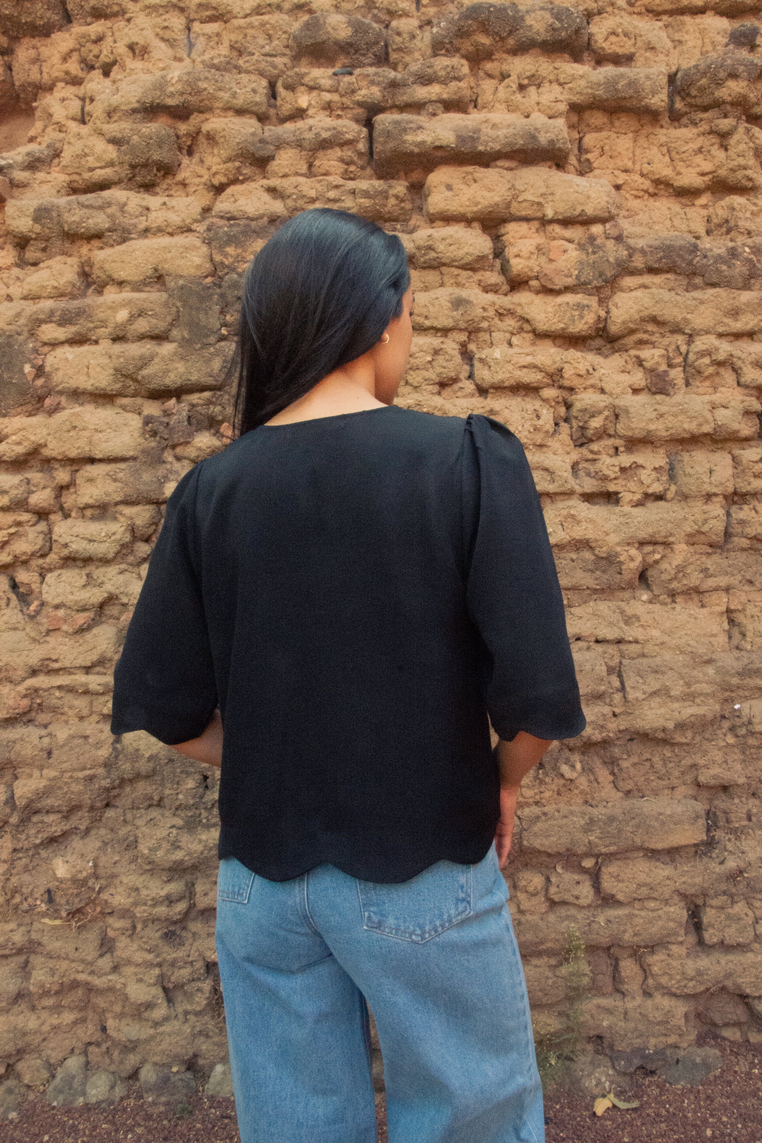 Black Romantic Blouse