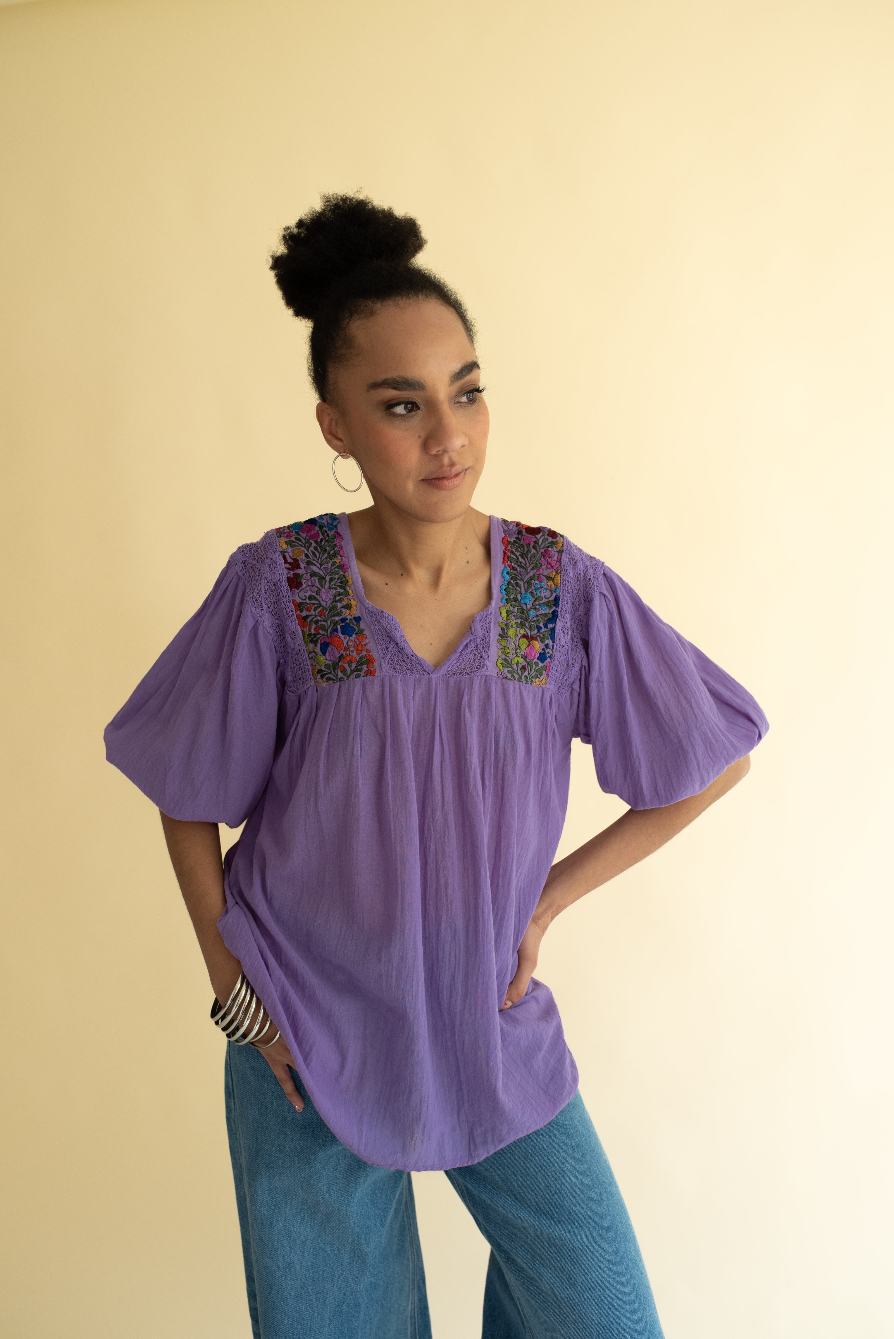 San Antonia blouse with sleeves