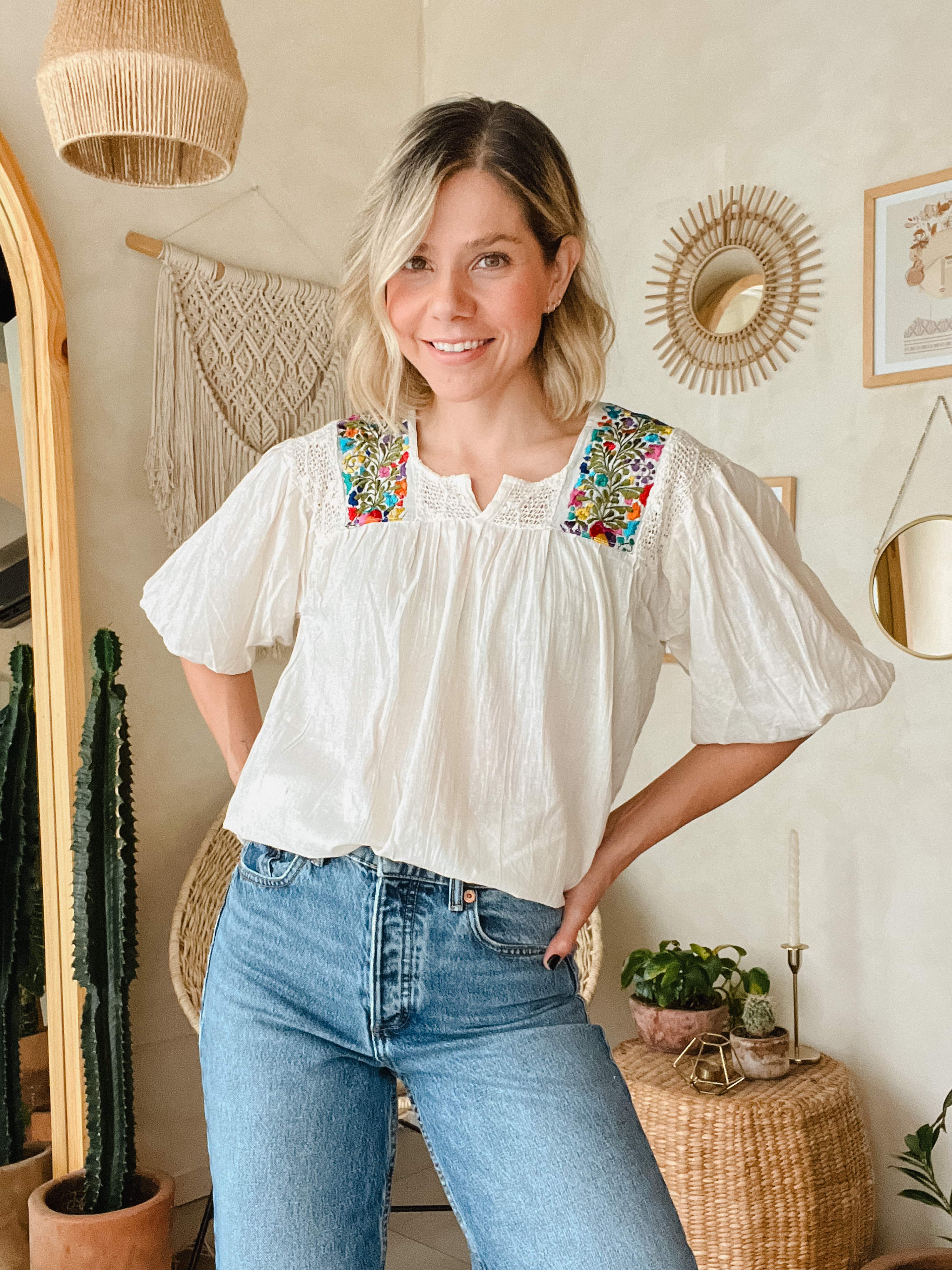 San Antonia blouse with sleeves