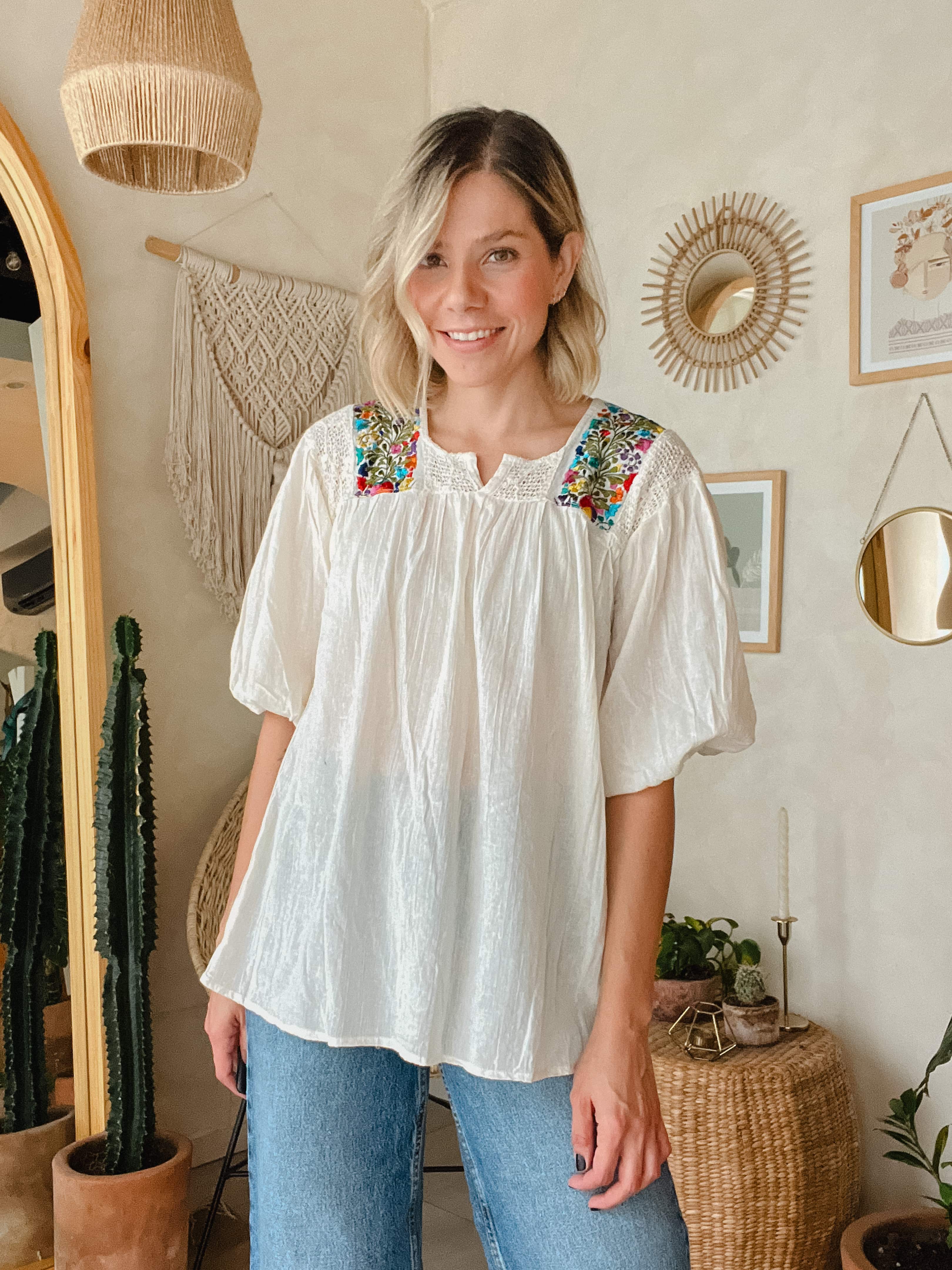 San Antonia blouse with sleeves
