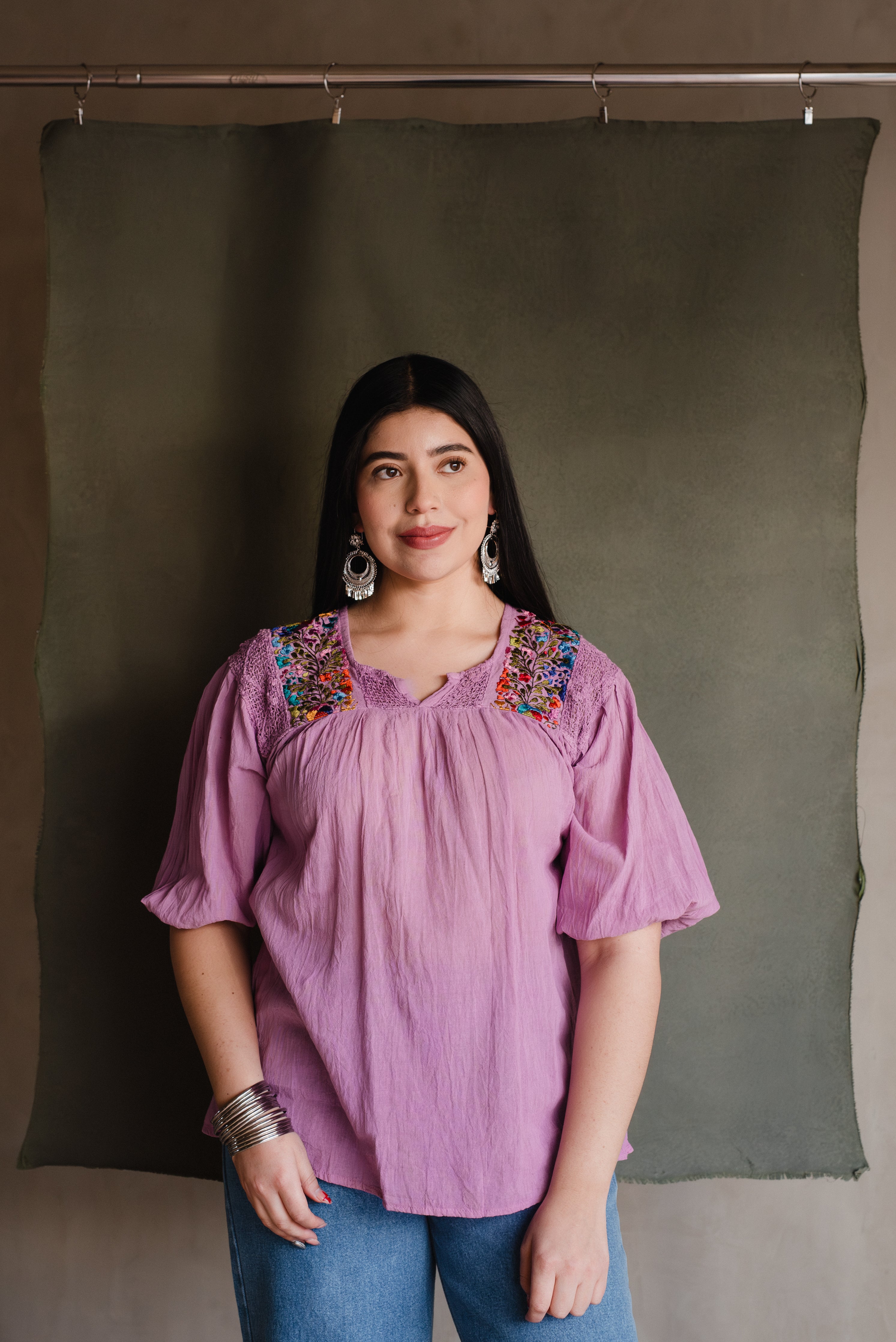 San Antonia blouse with sleeves