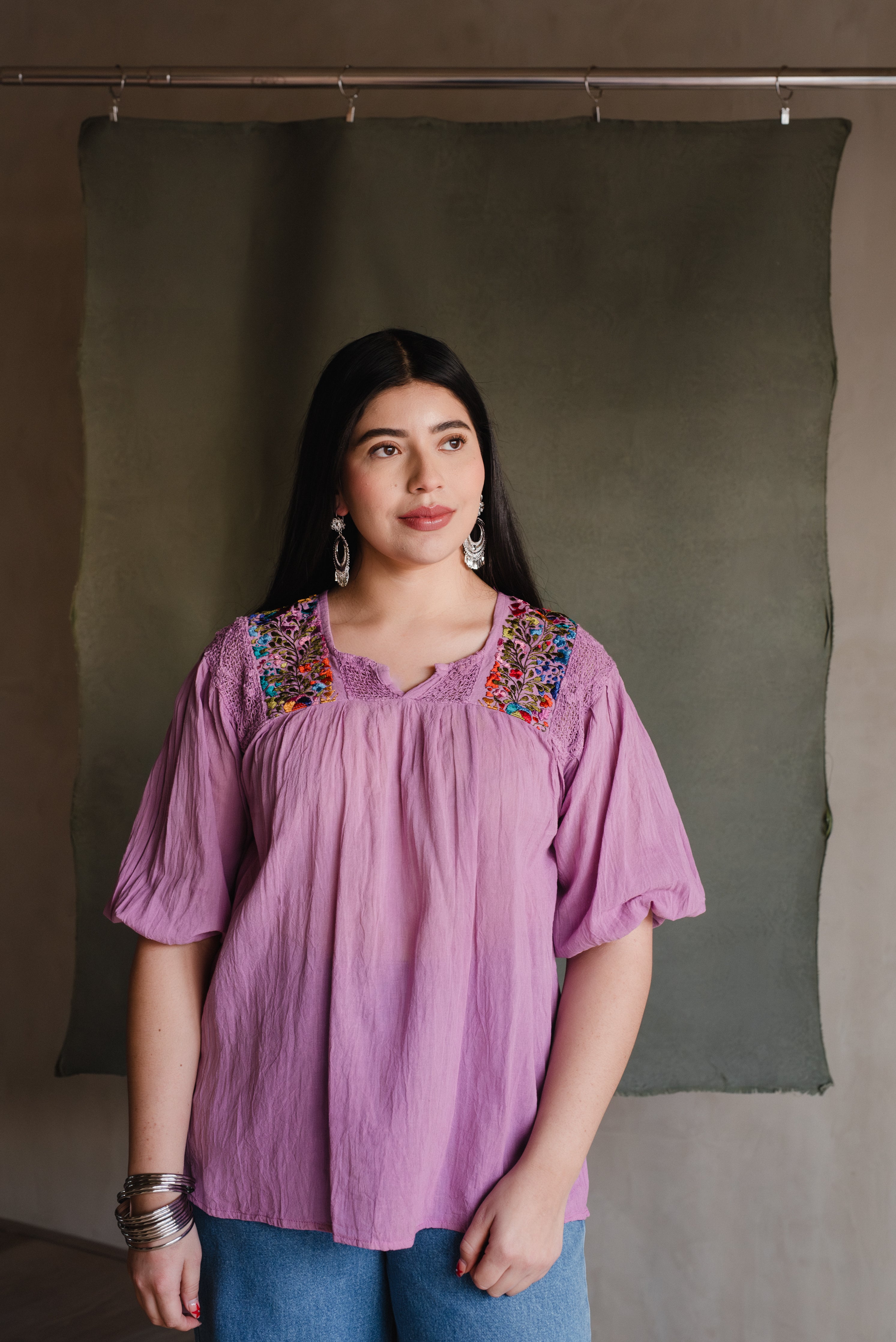 San Antonia blouse with sleeves