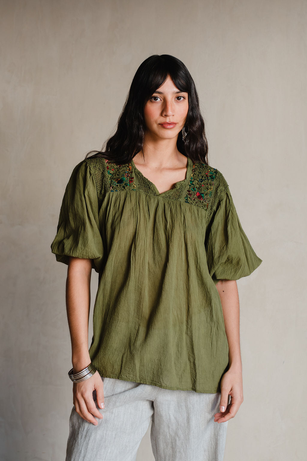San Antonia blouse with sleeves