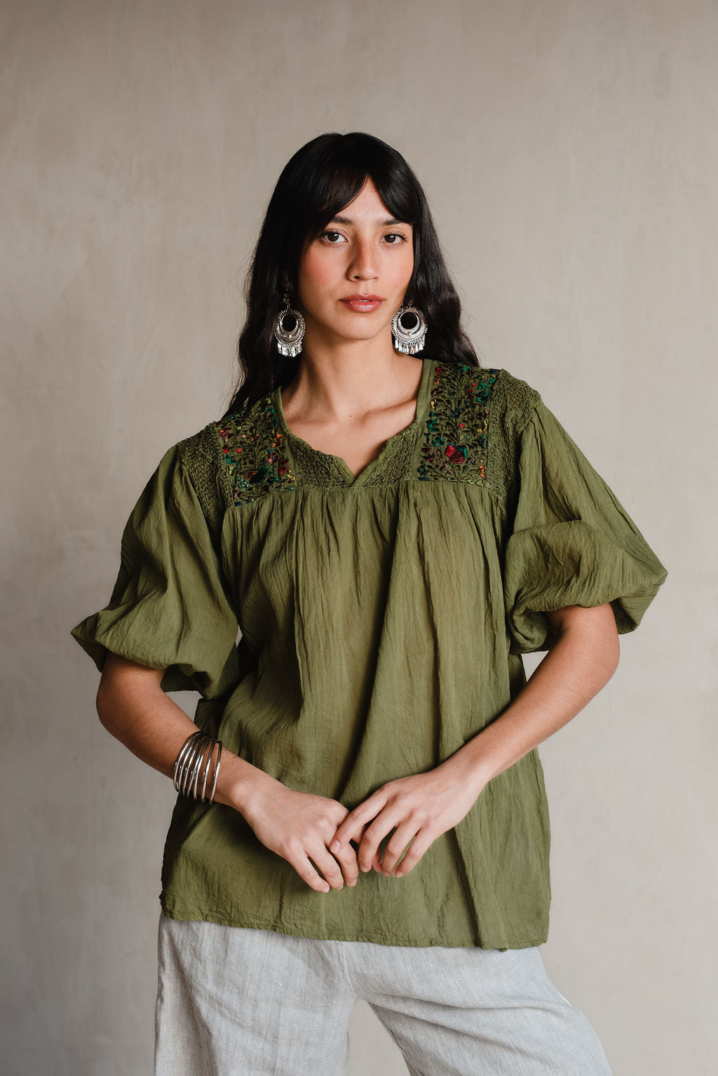 San Antonia blouse with sleeves