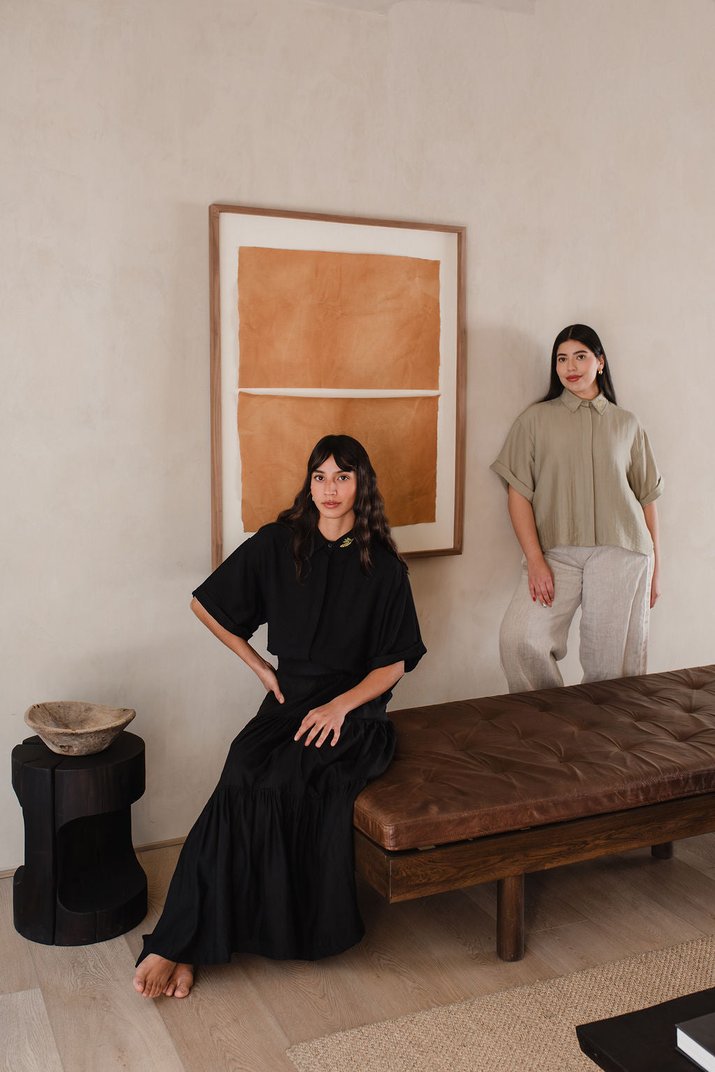 Short-sleeved linen shirt