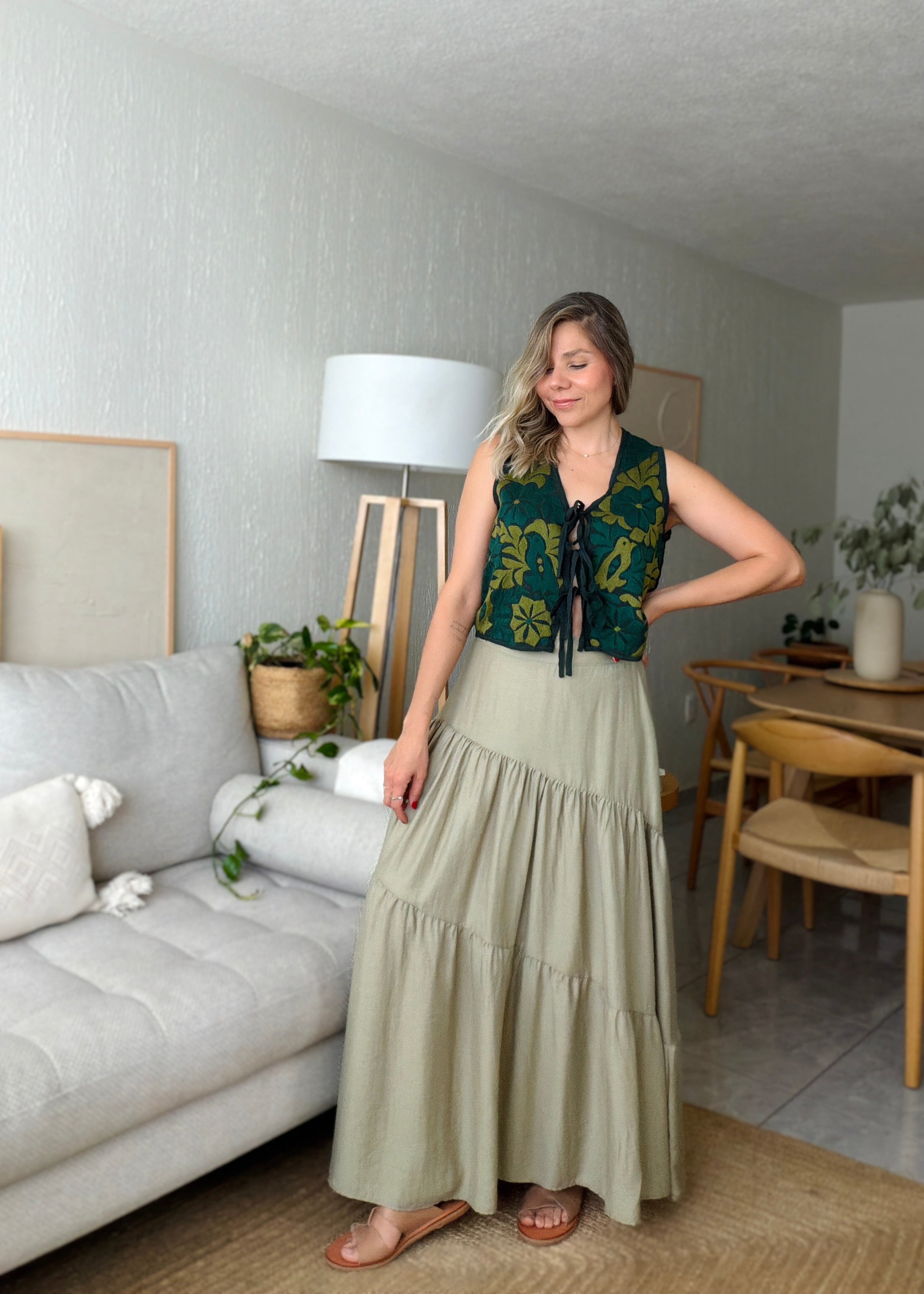 Jalapa V Blue/Burgundy Blouse