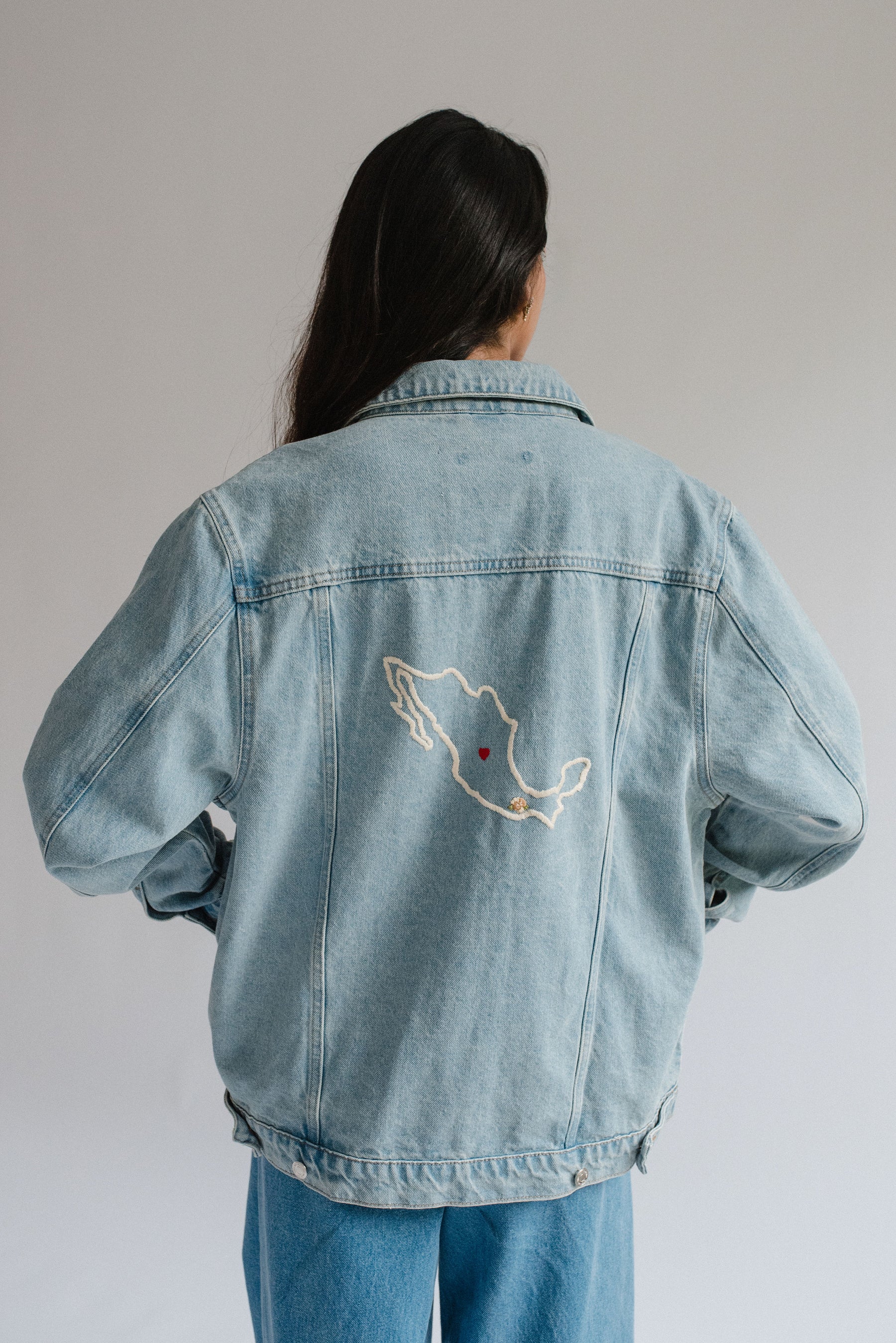 Chamarra Oversize Mezclilla Azul Claro
