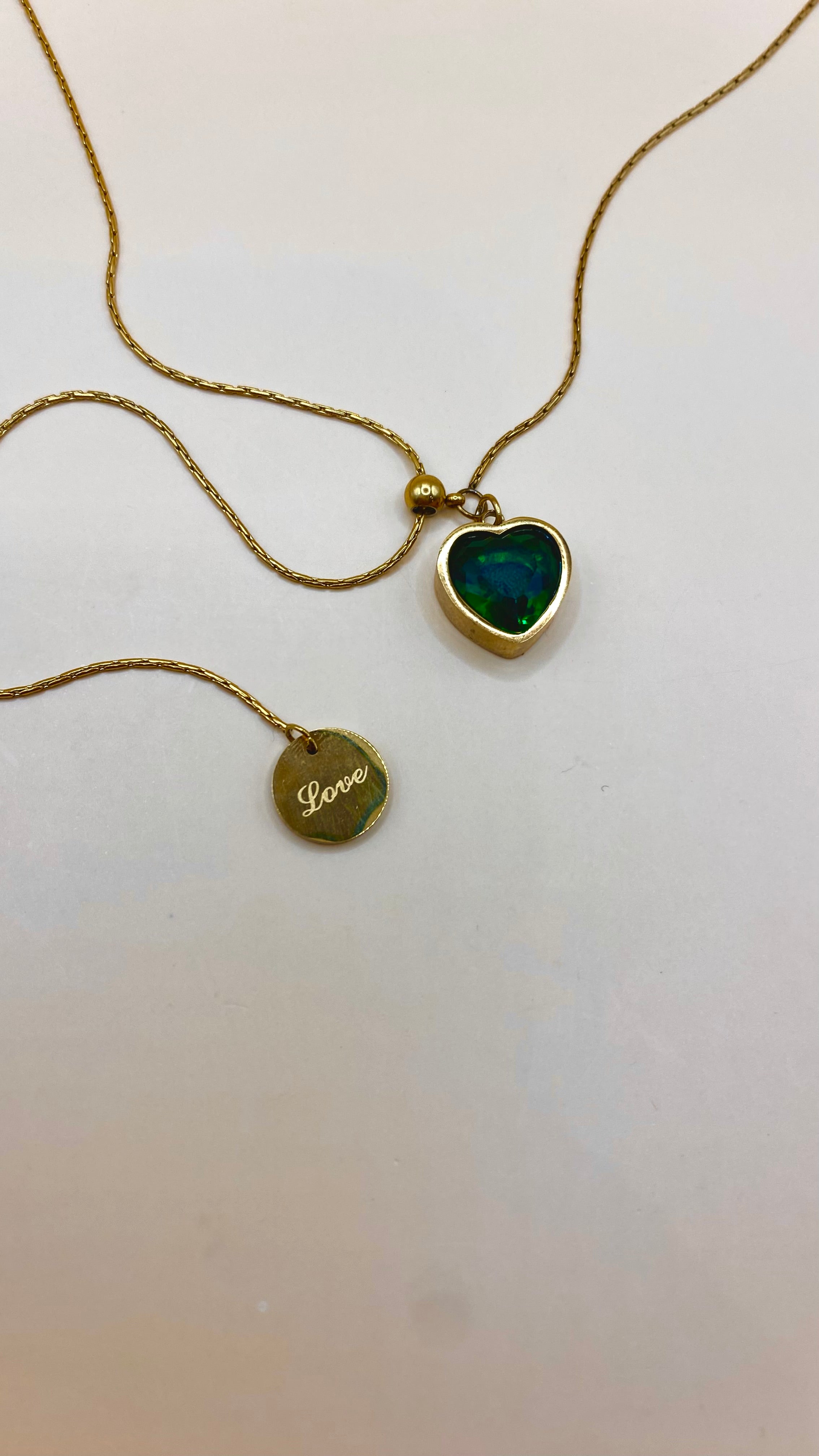 Collar con Corazón Verde L30