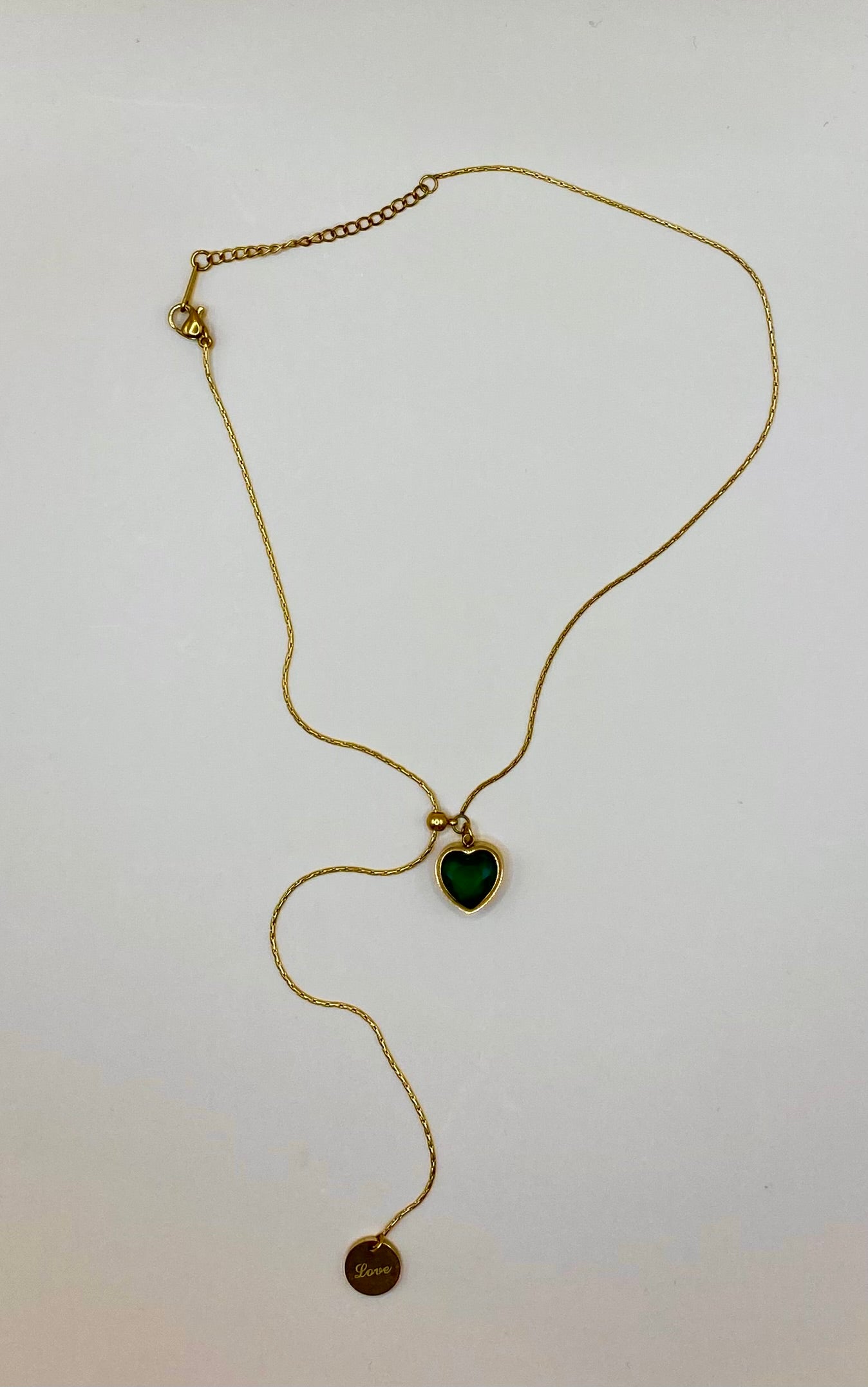 Collar con Corazón Verde L30