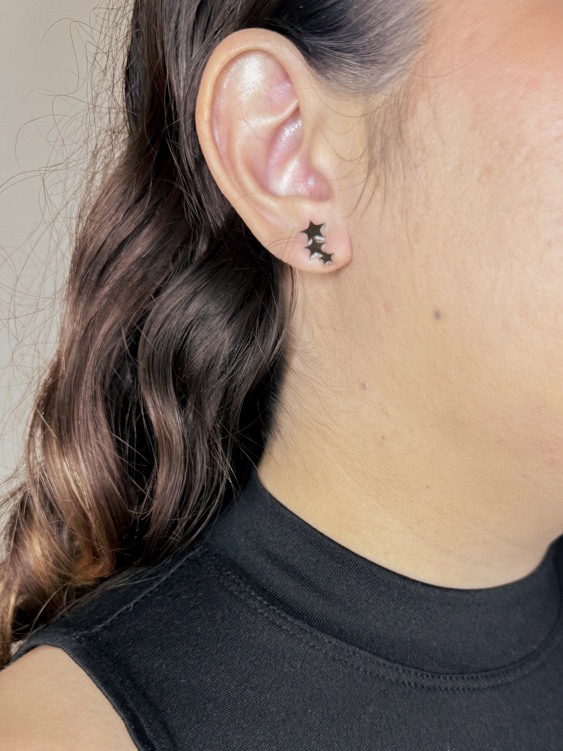 Aretes Estrellas Plateada A5