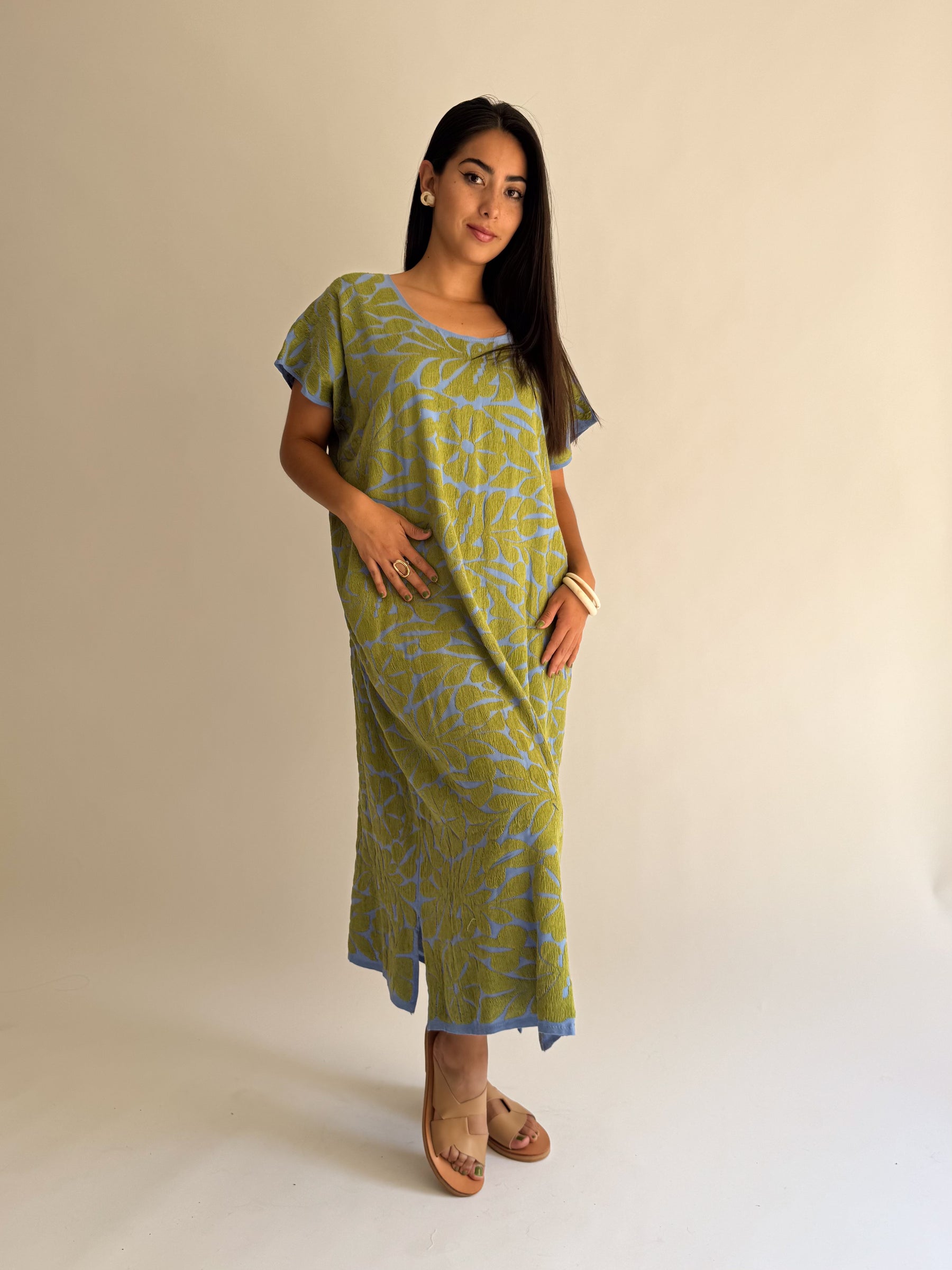 Blue/Green Jalapa Huipil