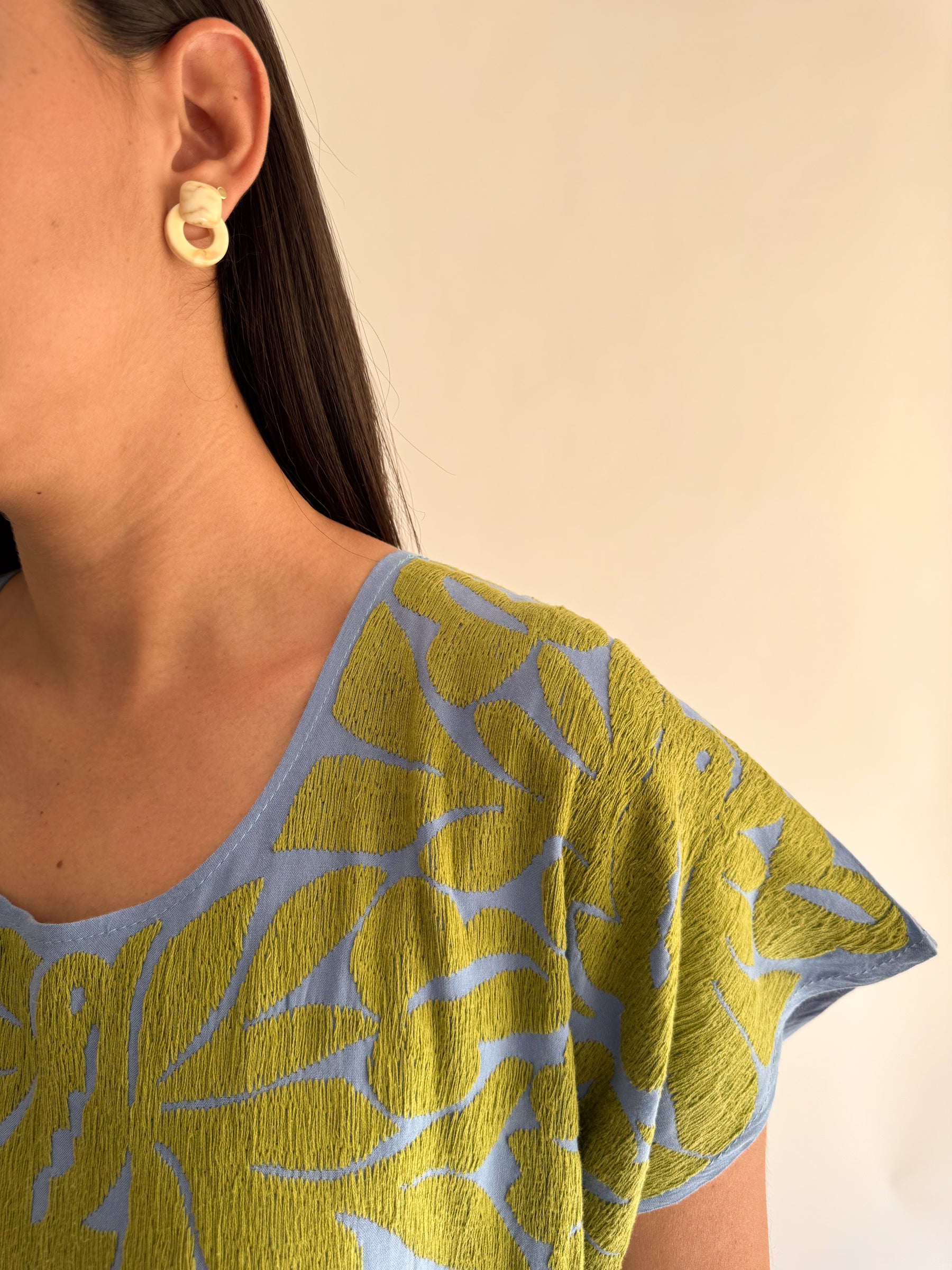 Blue/Green Jalapa Huipil
