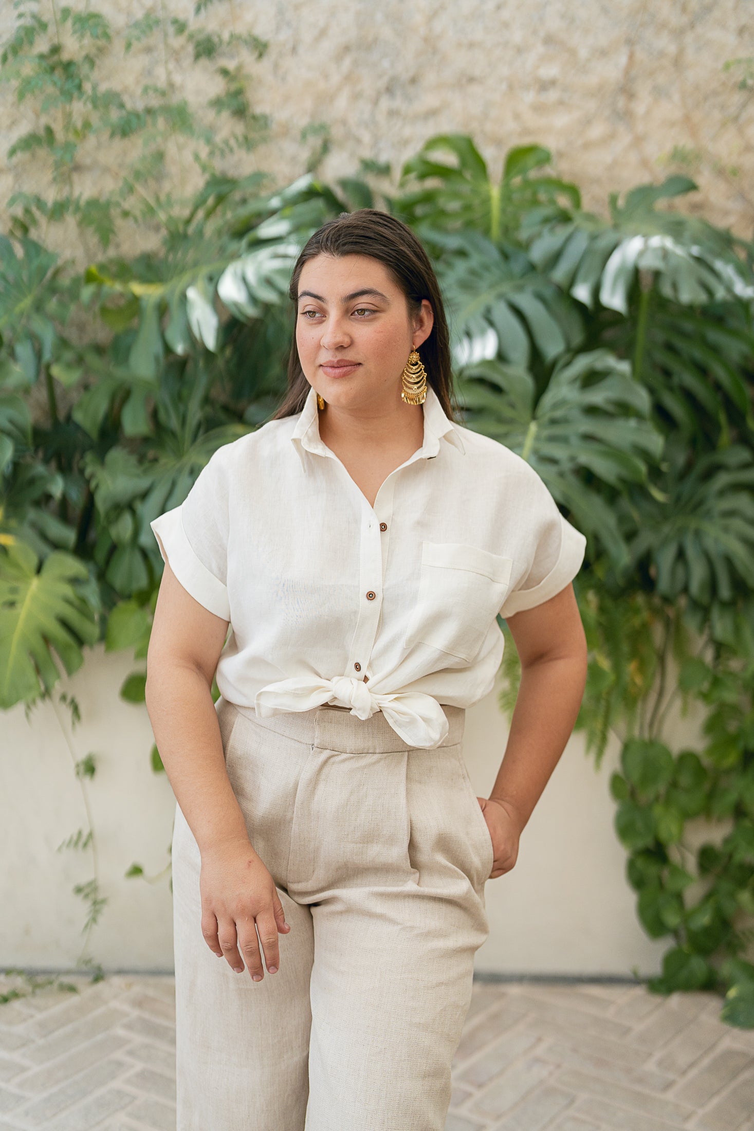 Ivory Linen Shirt Short Sleeve Ivory Linen Shirt Short Sleeve