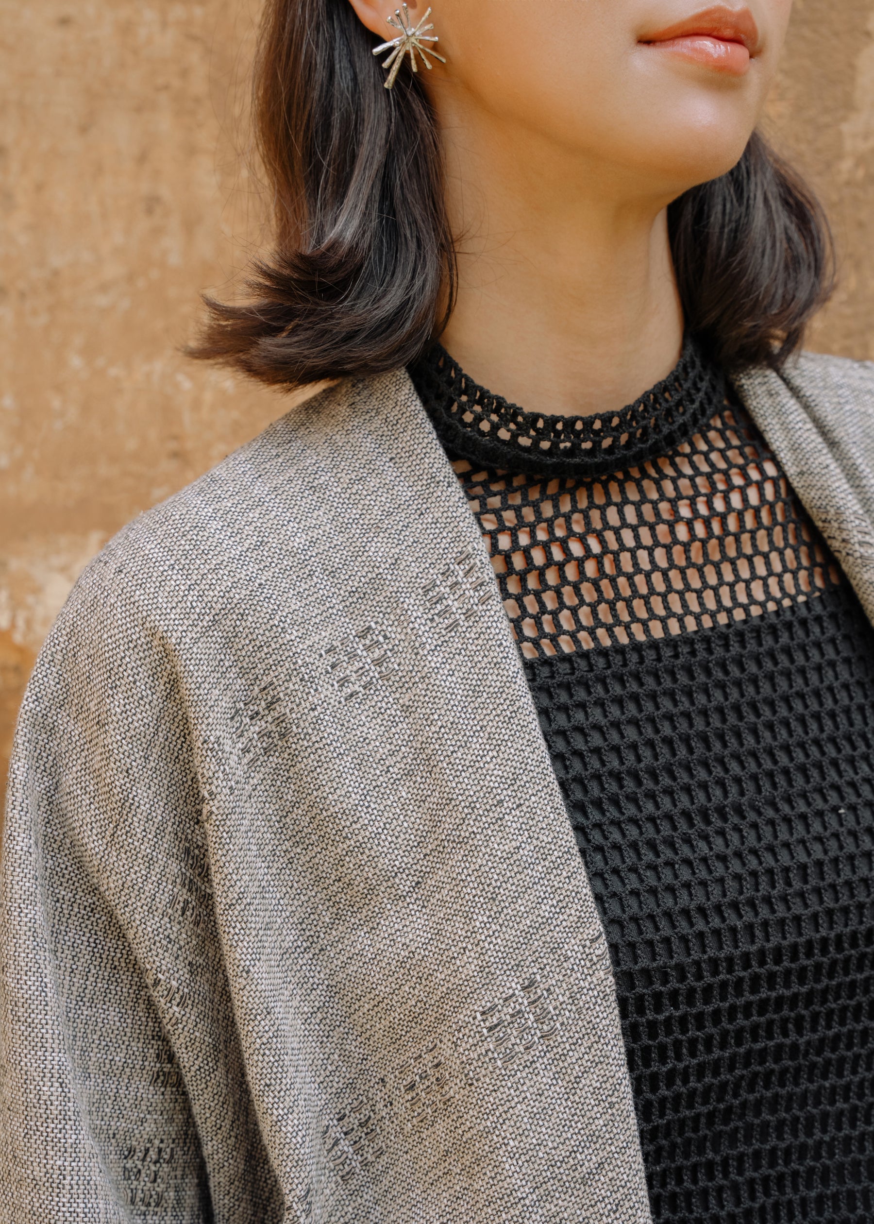 Poncho Grueso Gris