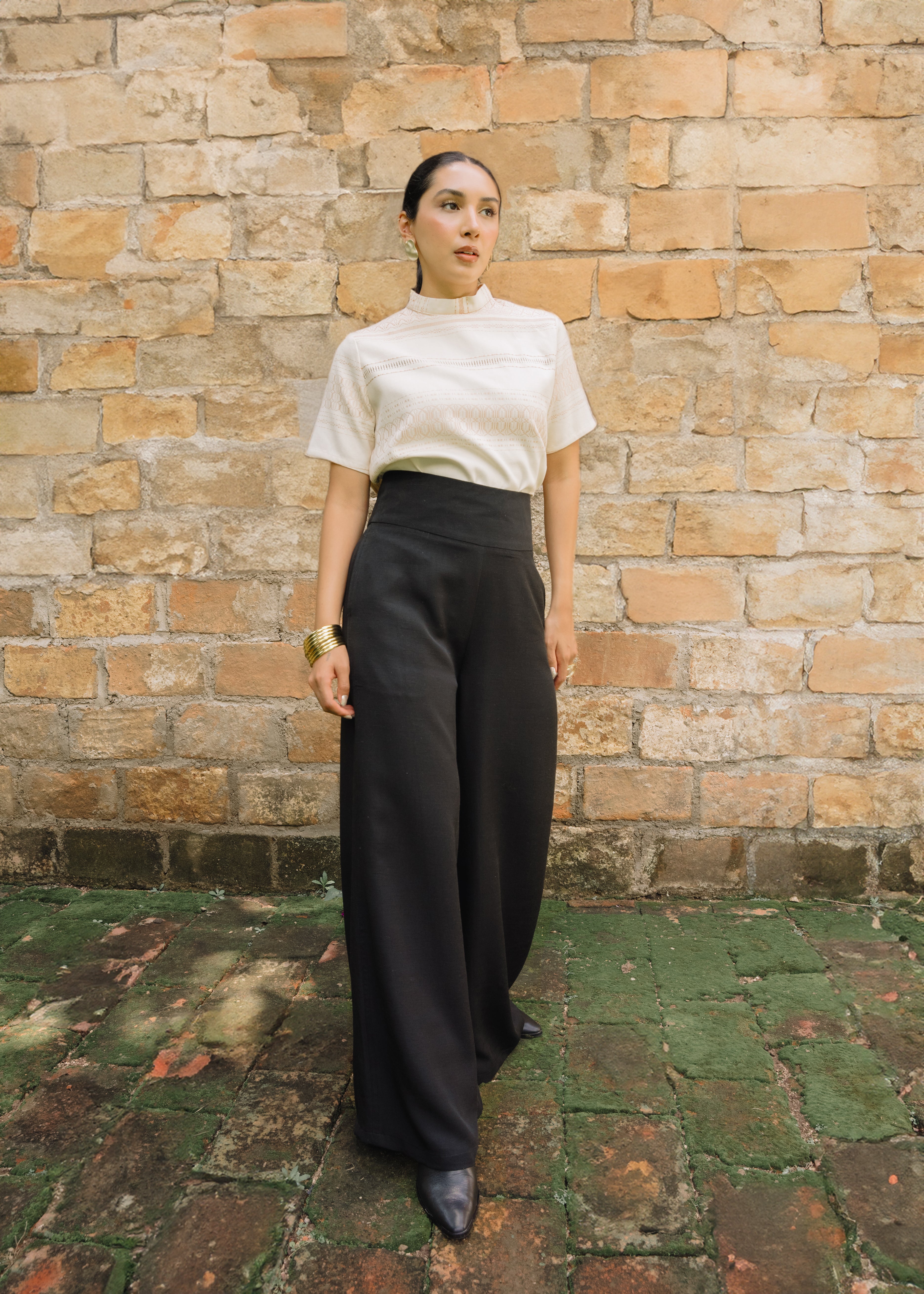 Pantalón Fluido Negro