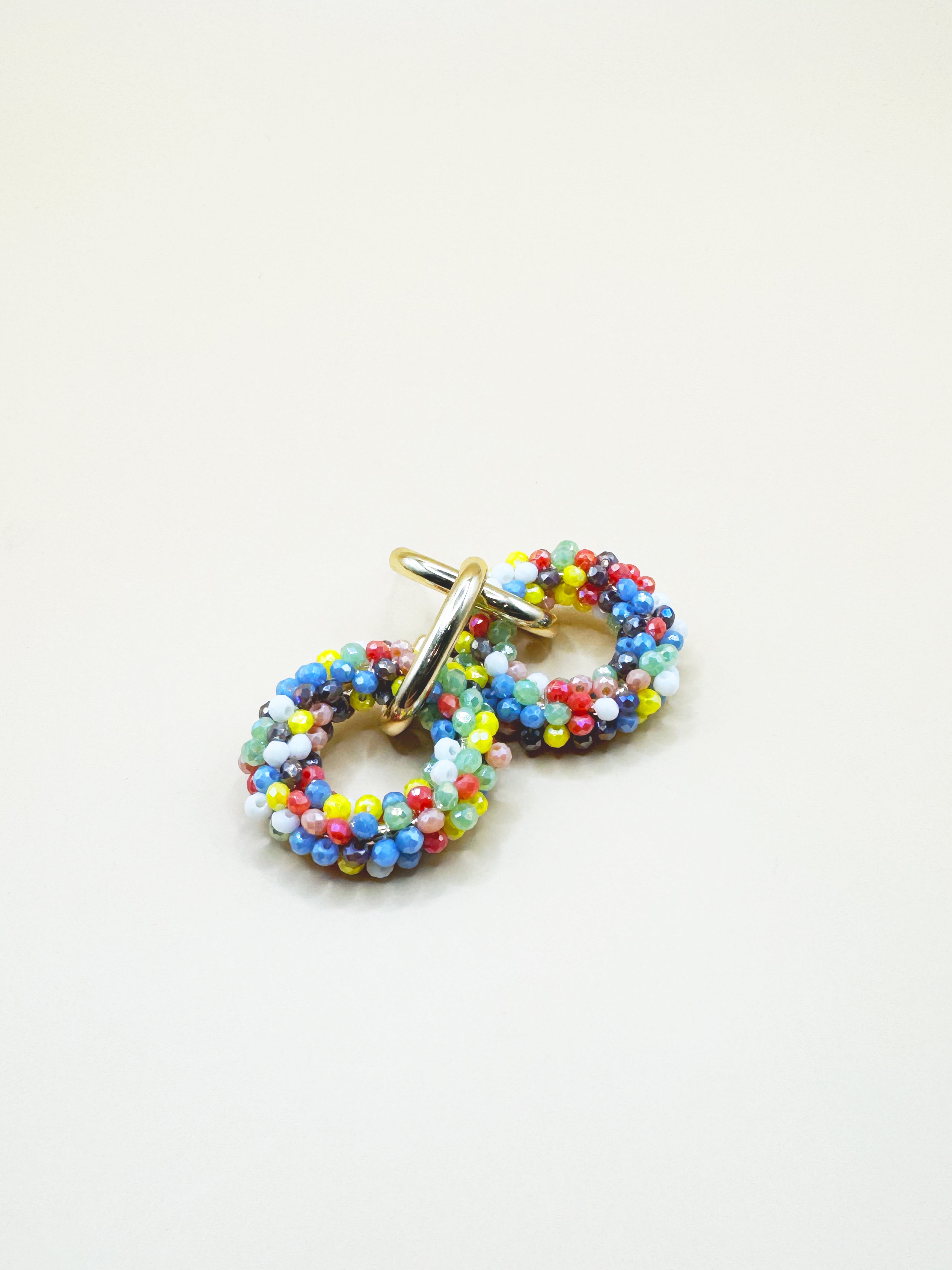 Aretes Redondo Chaquira Multicolor N101