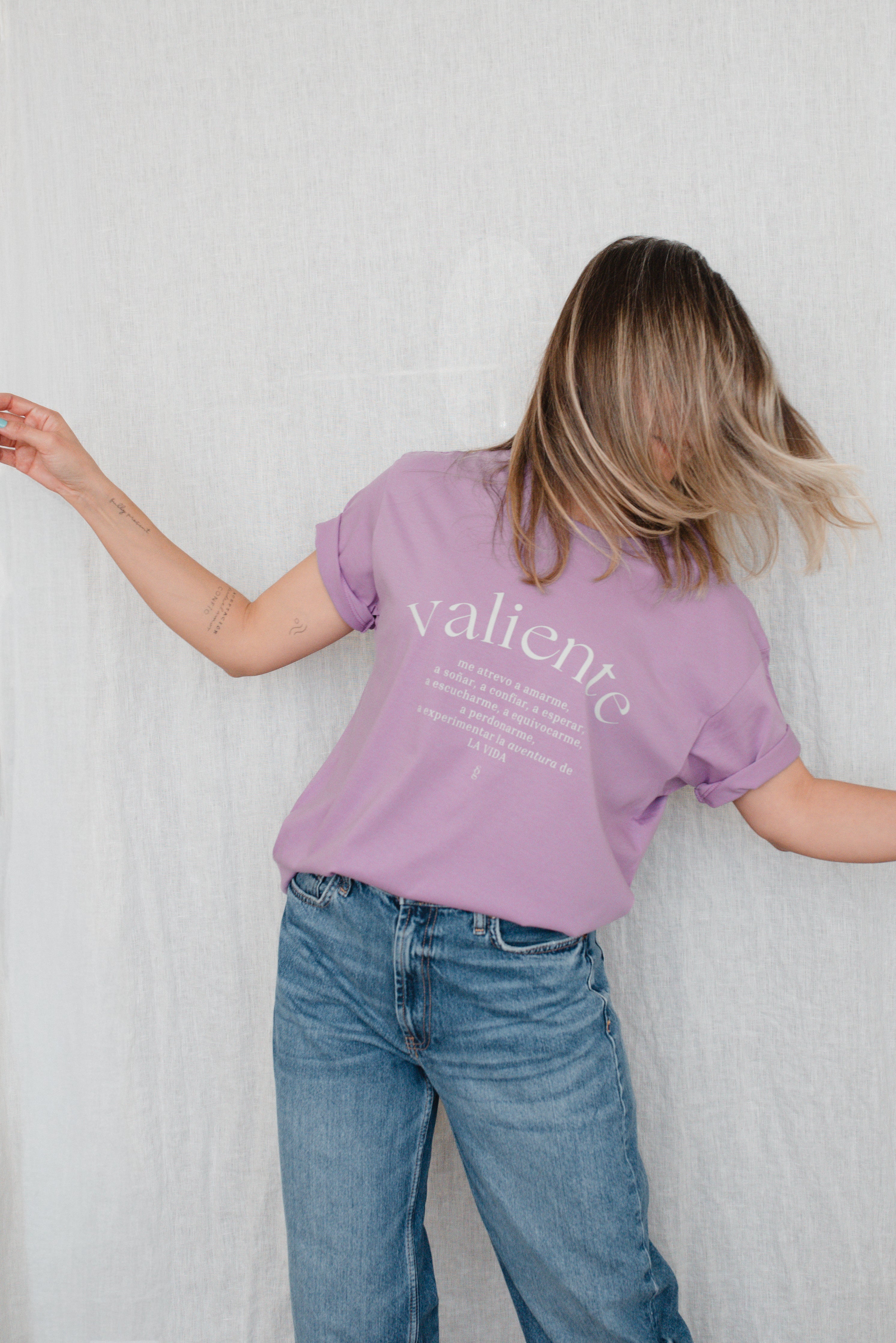 Playera Valiente Lavanda