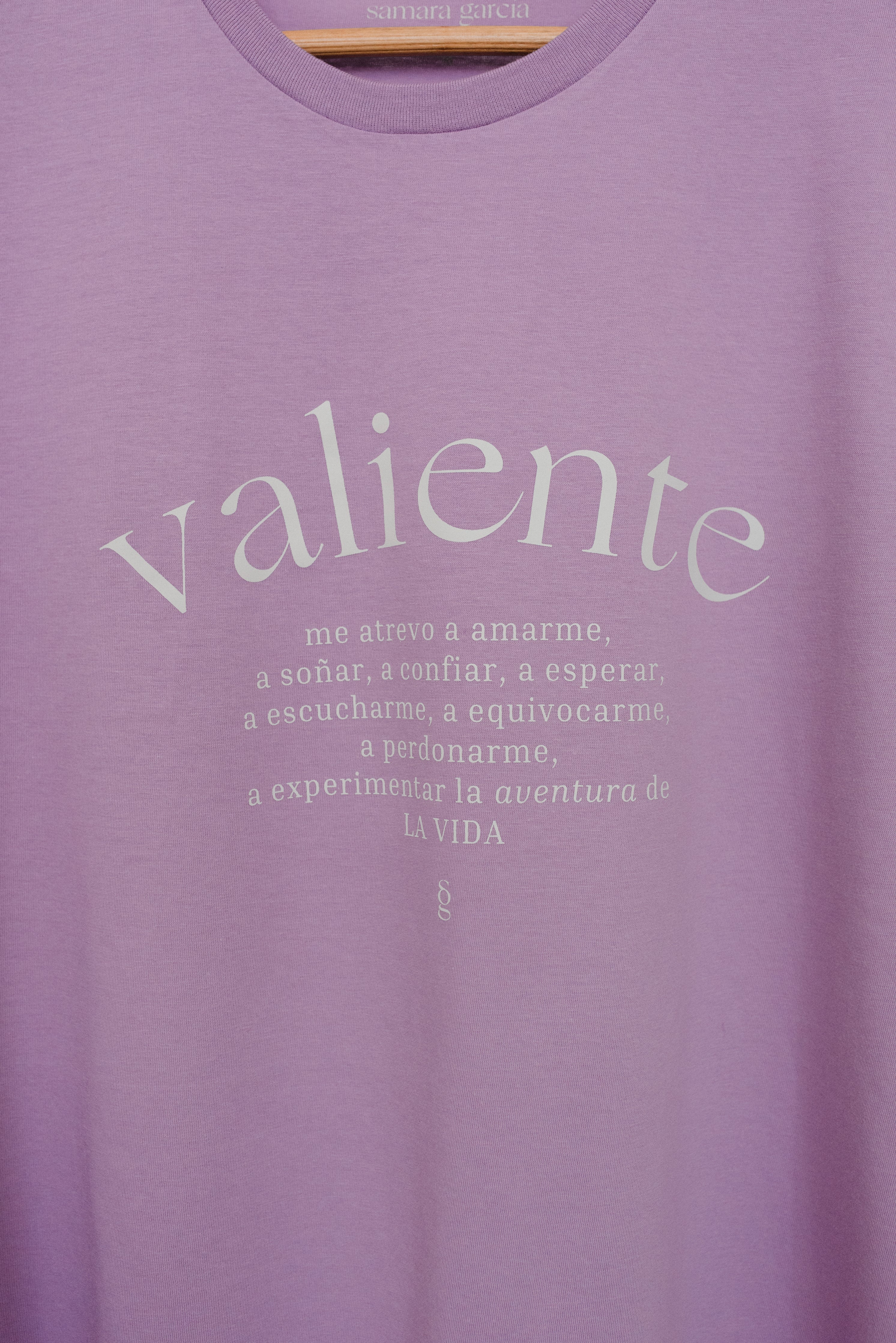 Playera Valiente Lavanda