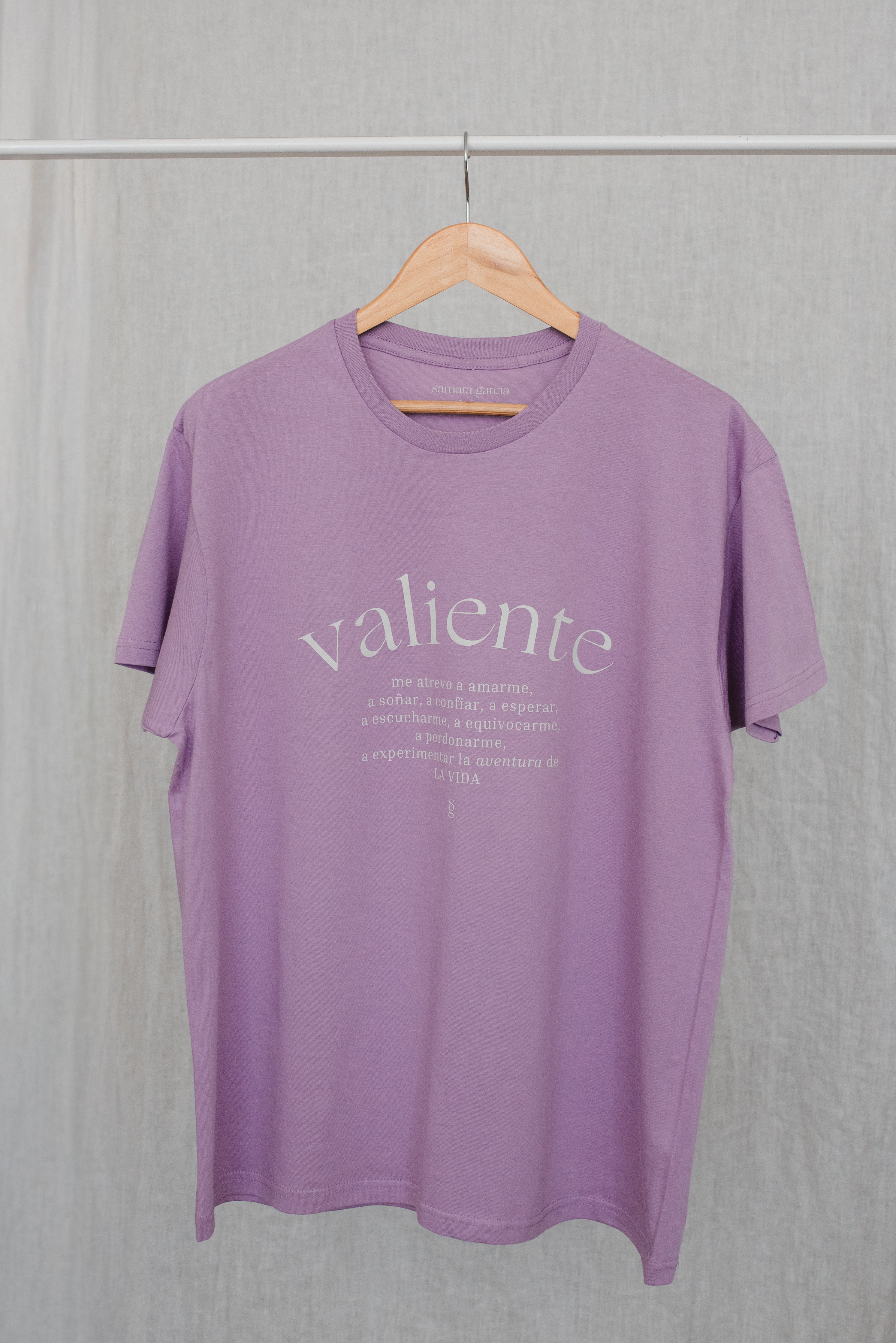 Playera Valiente Lavanda