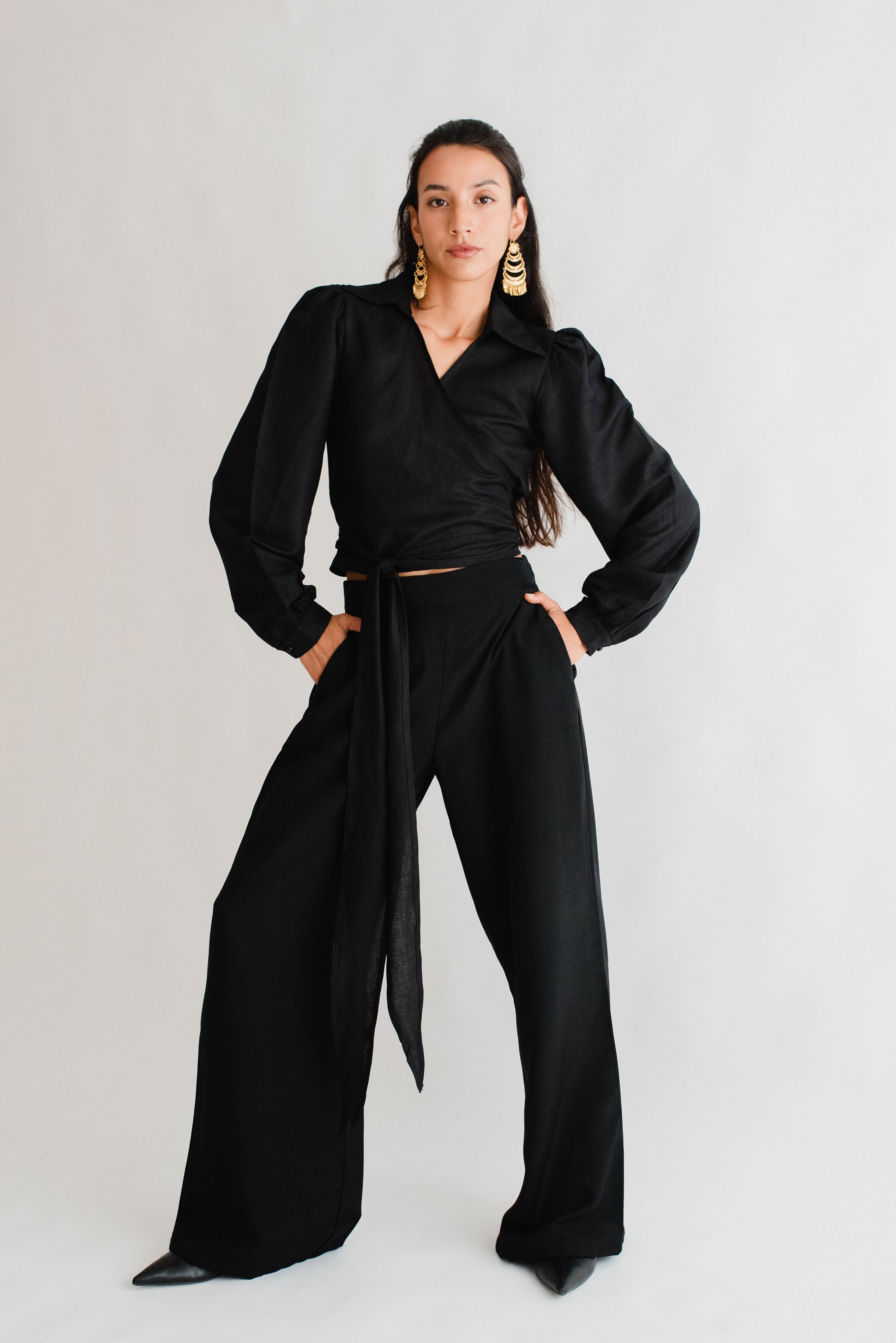 Pantalón Palazzo Negro Pantalón Palazzo Negro