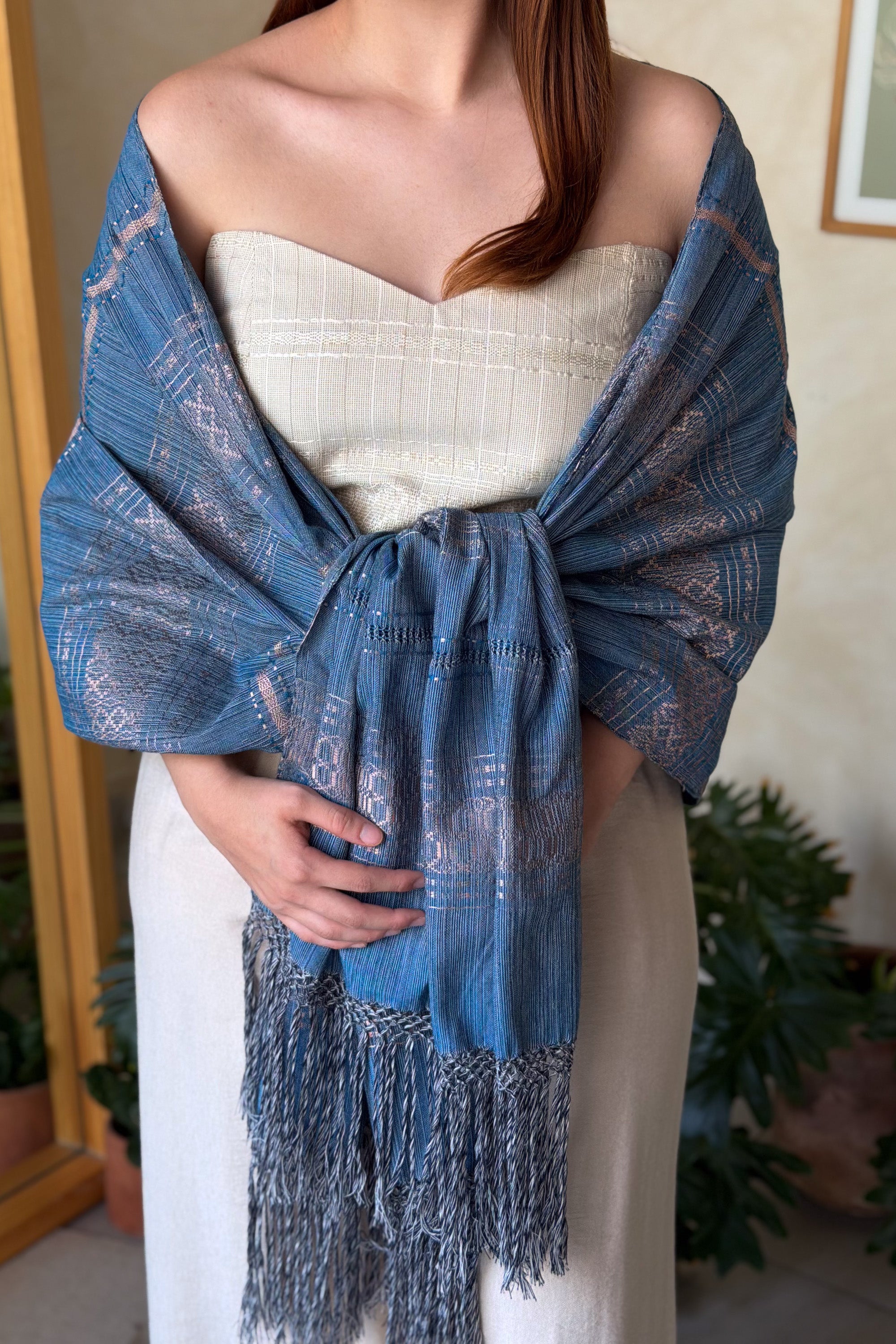 Rebozo Fino El Legado Azul Bronce