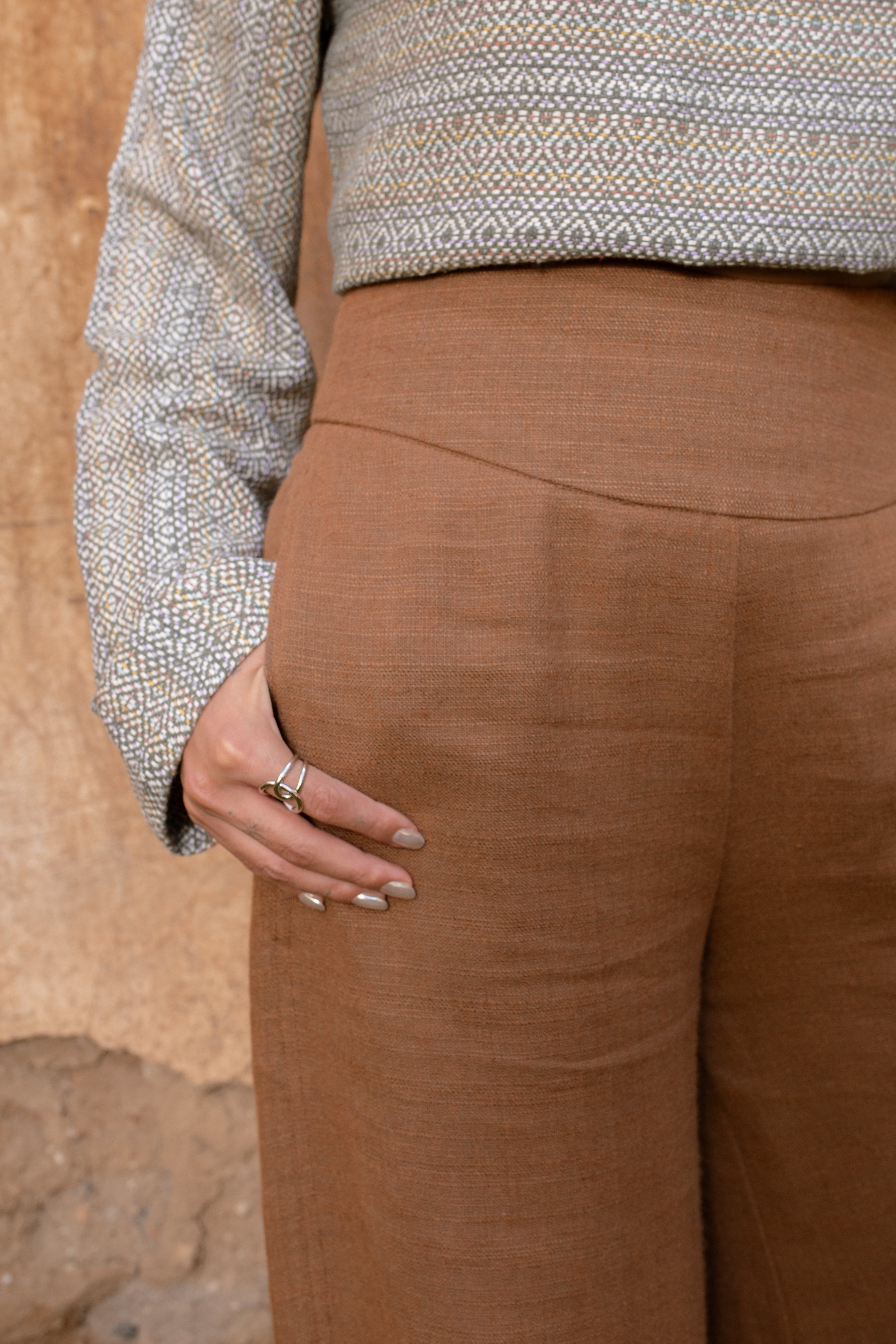 Pantalón Fluido Terracota