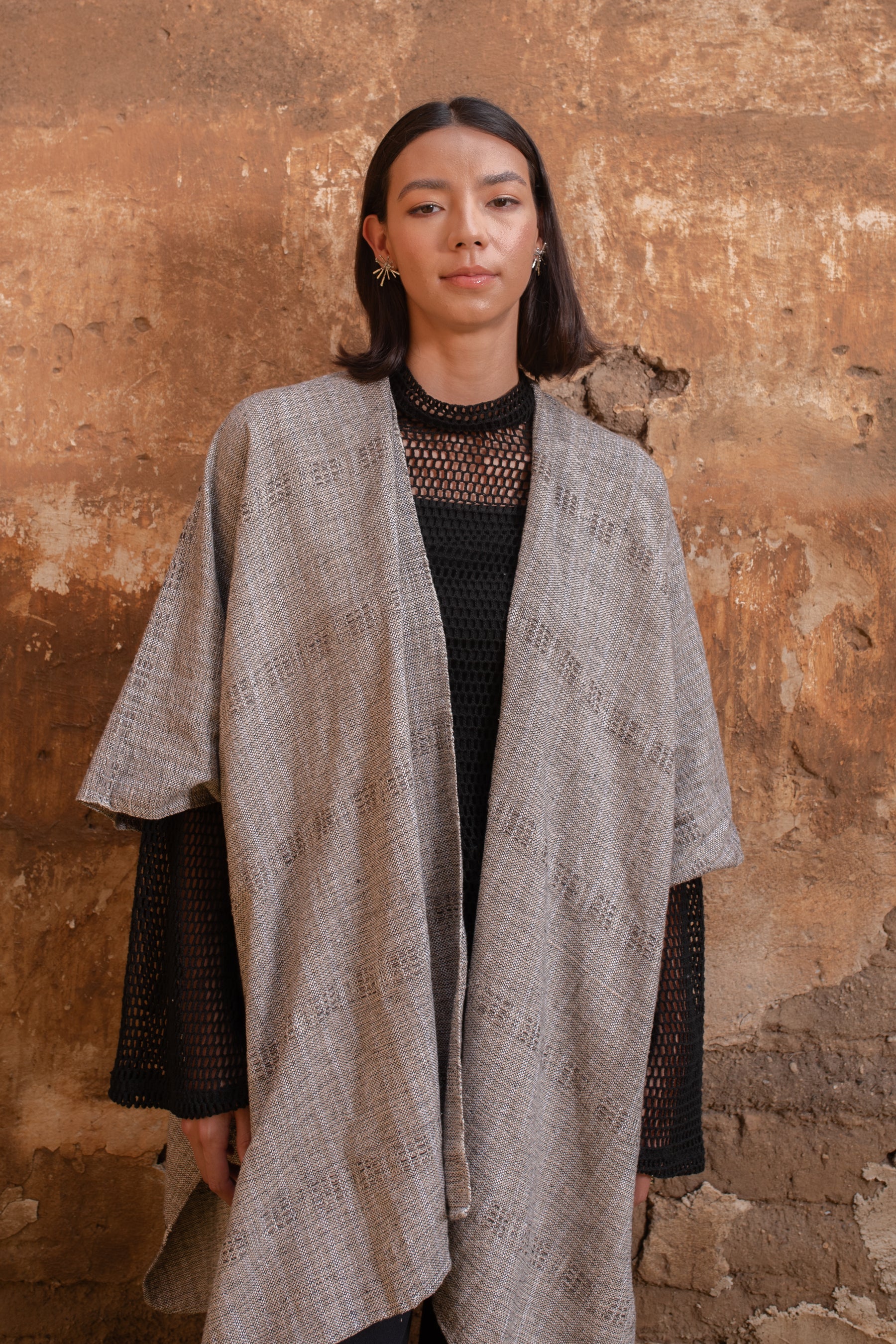 Poncho Grueso Gris