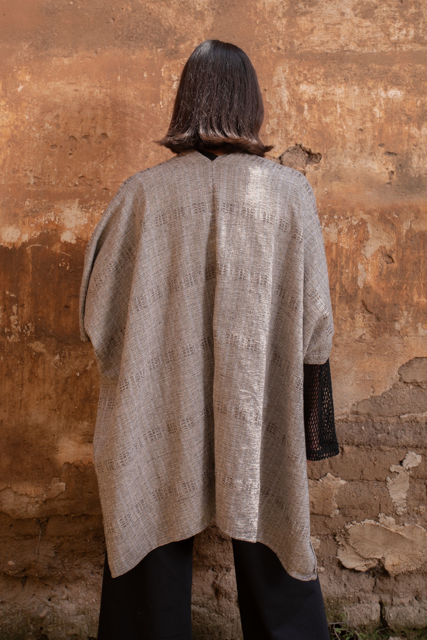 Poncho Grueso Gris
