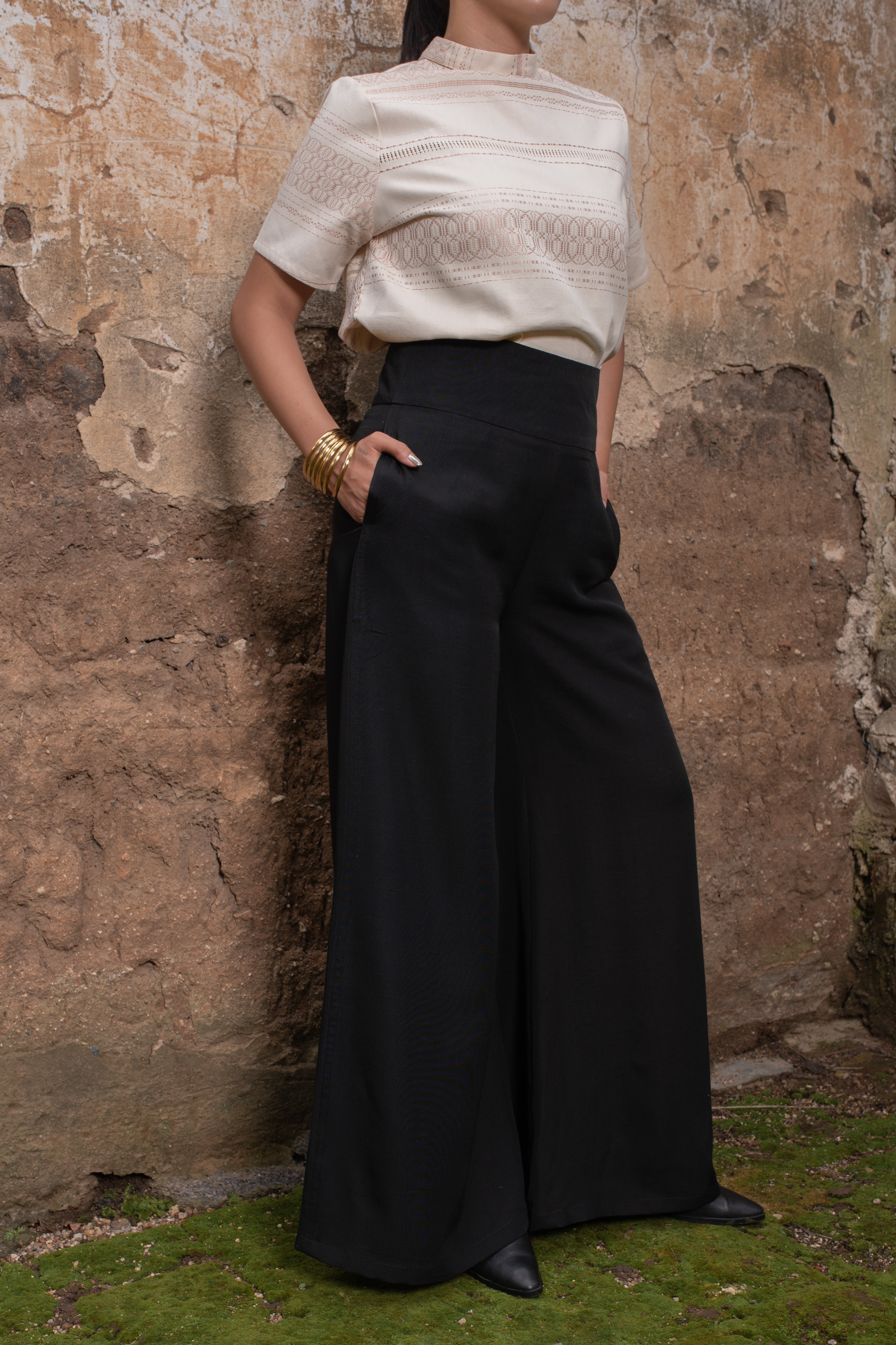 Pantalón Fluido Negro