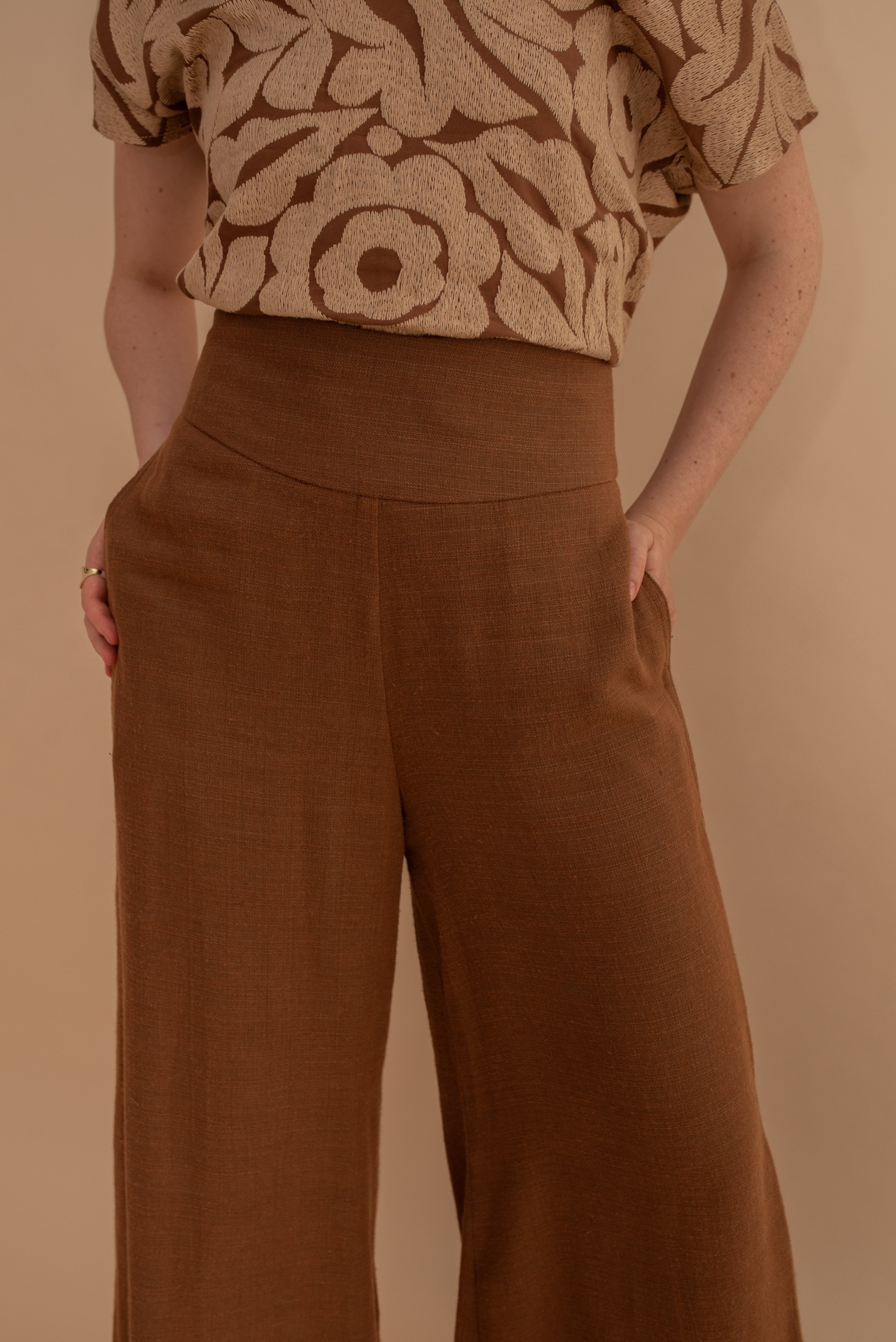 Pantalón Fluido Terracota